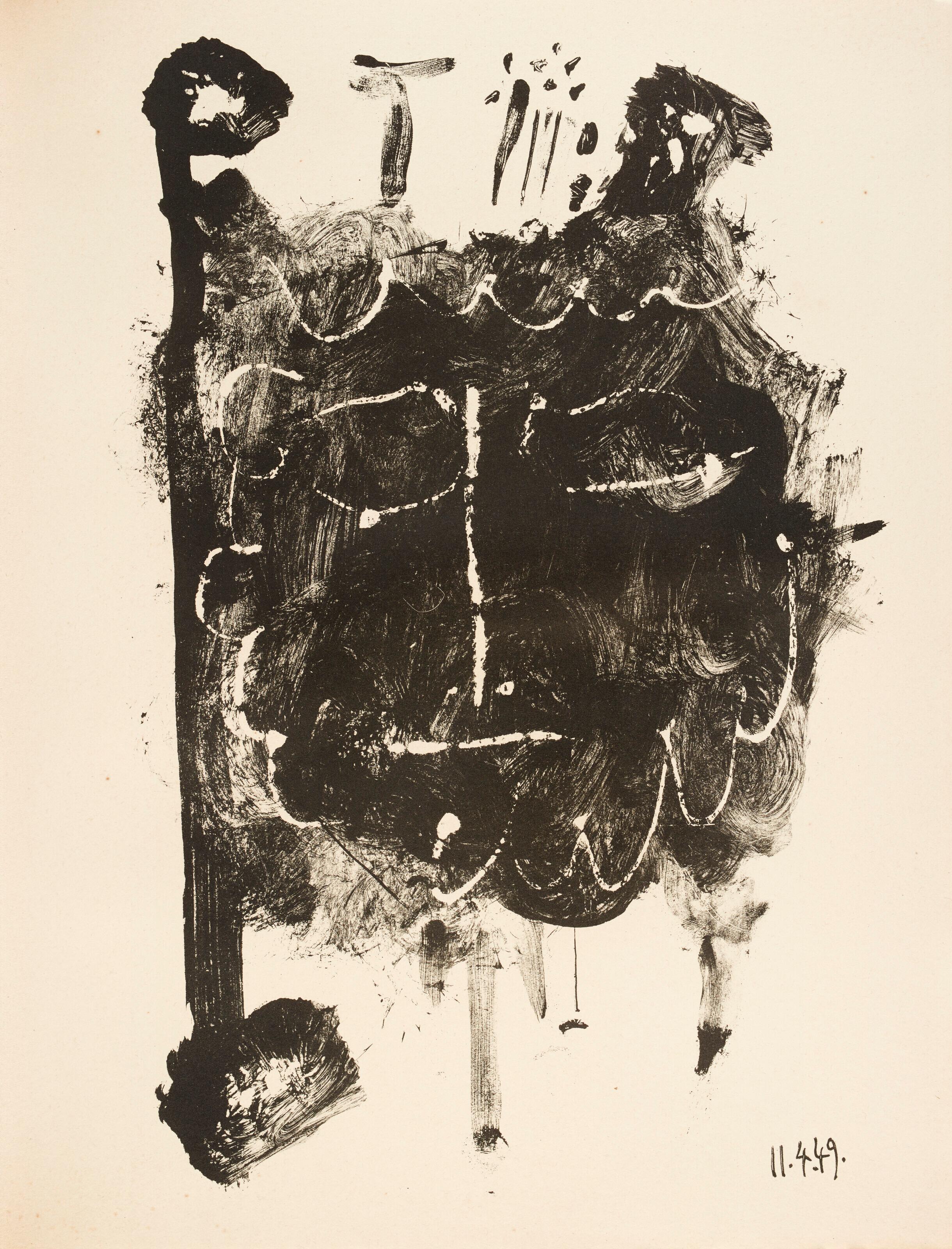 Pablo Picasso Figurative Print - Composition (Bloch 605-608; Mourlot 177; Reuße 519-522), Elegy of Ihpetonga