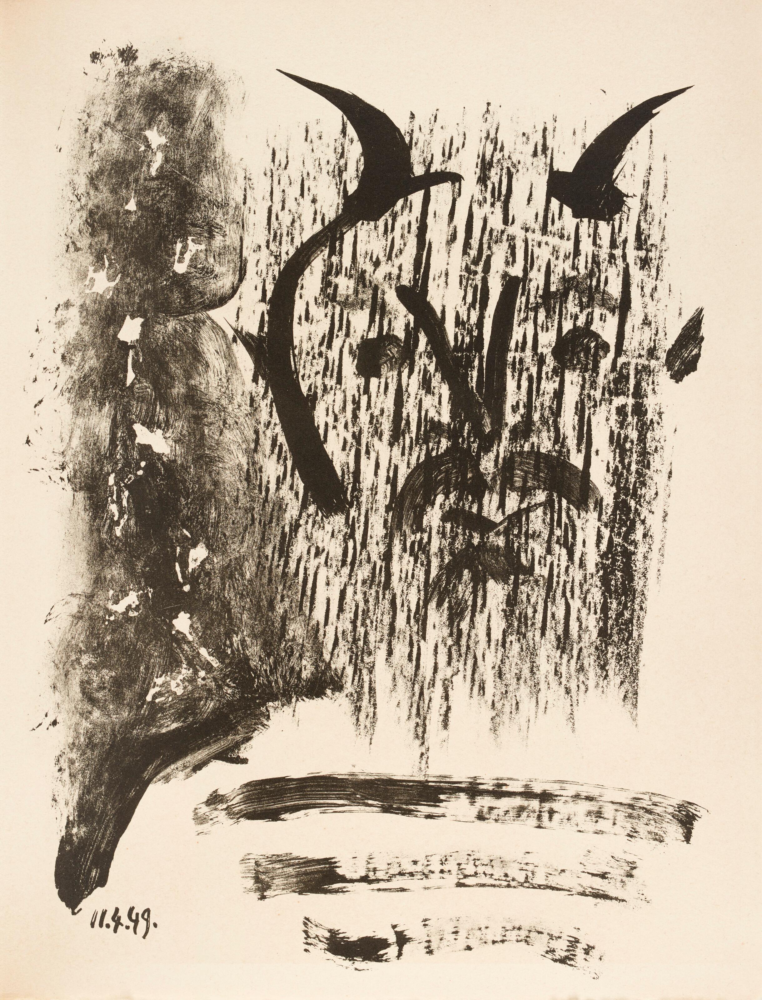 Pablo Picasso Landscape Print - Composition (Bloch 605-608; Mourlot 177; Reuße 519-522), Elegy of Ihpetonga
