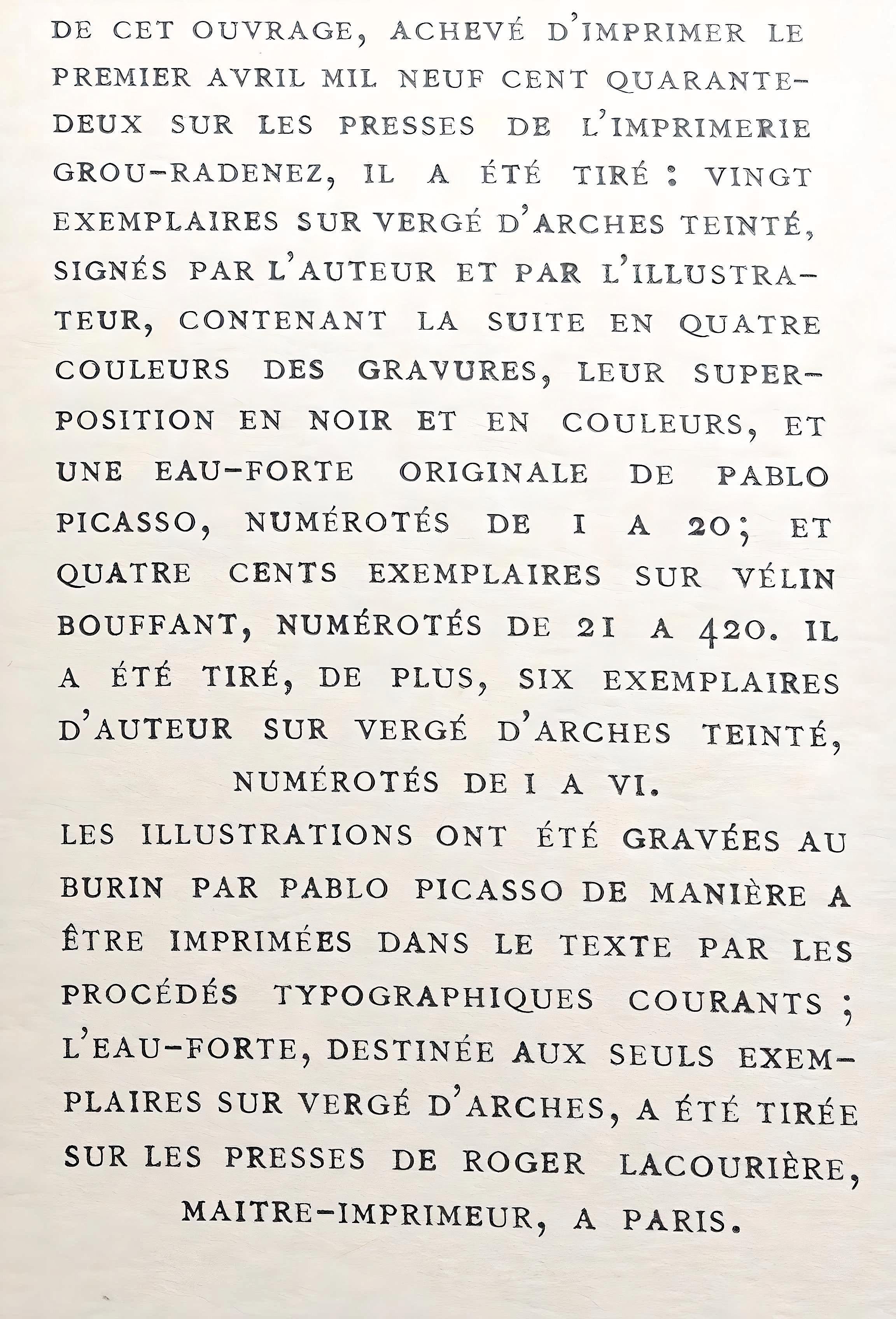 Composition (Cramer 36; Bloch 360; Horodisch A6), Non Vouloir, Pablo Picasso For Sale 8
