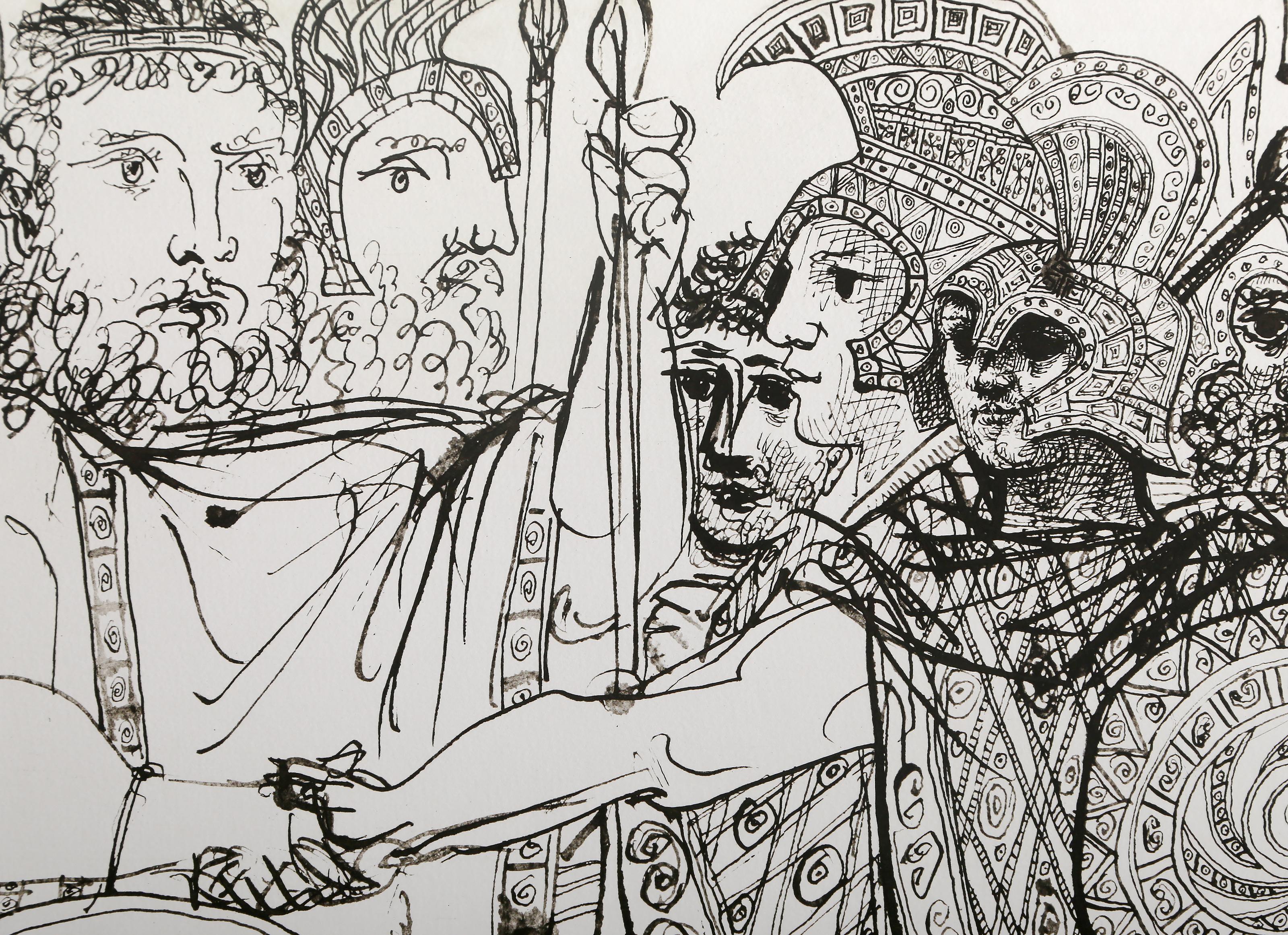 Komposition, kubistische Lithographie nach Pablo Picasso im Angebot 1