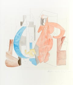 Composition, Cubist Lithograph after Pablo Picasso