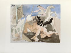 Composición, litografía cubista de Pablo Picasso