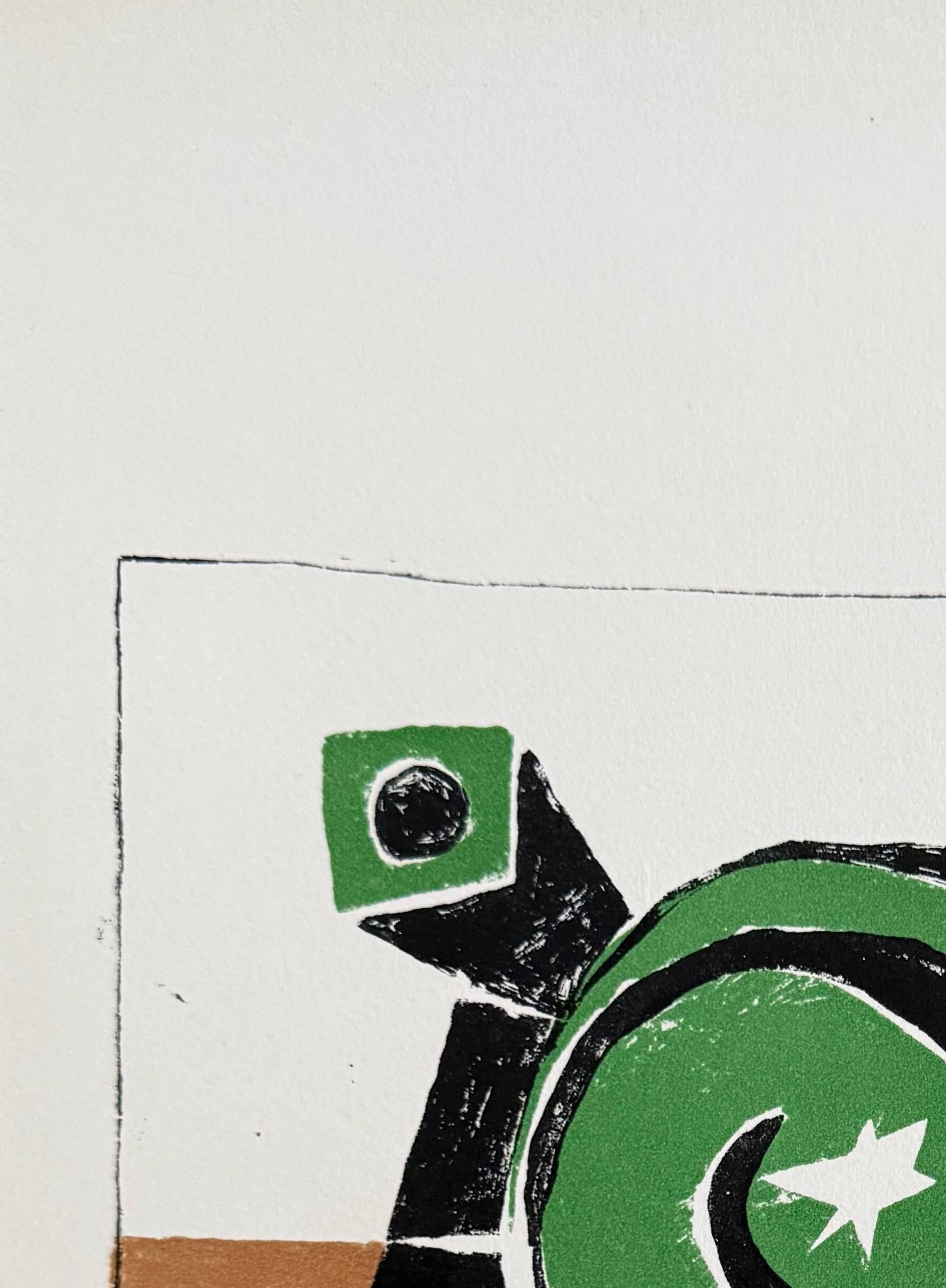 Composition en trois couleurs - Print de Pablo Picasso