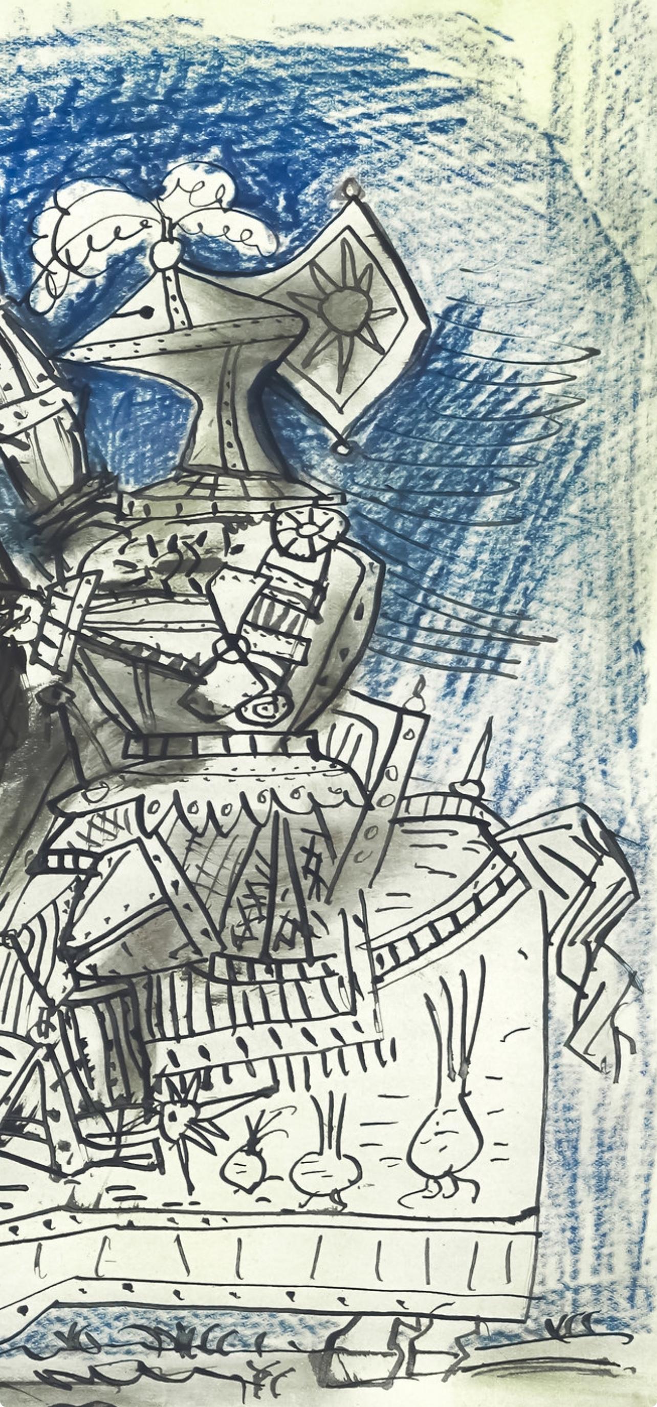 Composition, Verve: Revue Artistique et Littéraire - Gray Abstract Print by Pablo Picasso