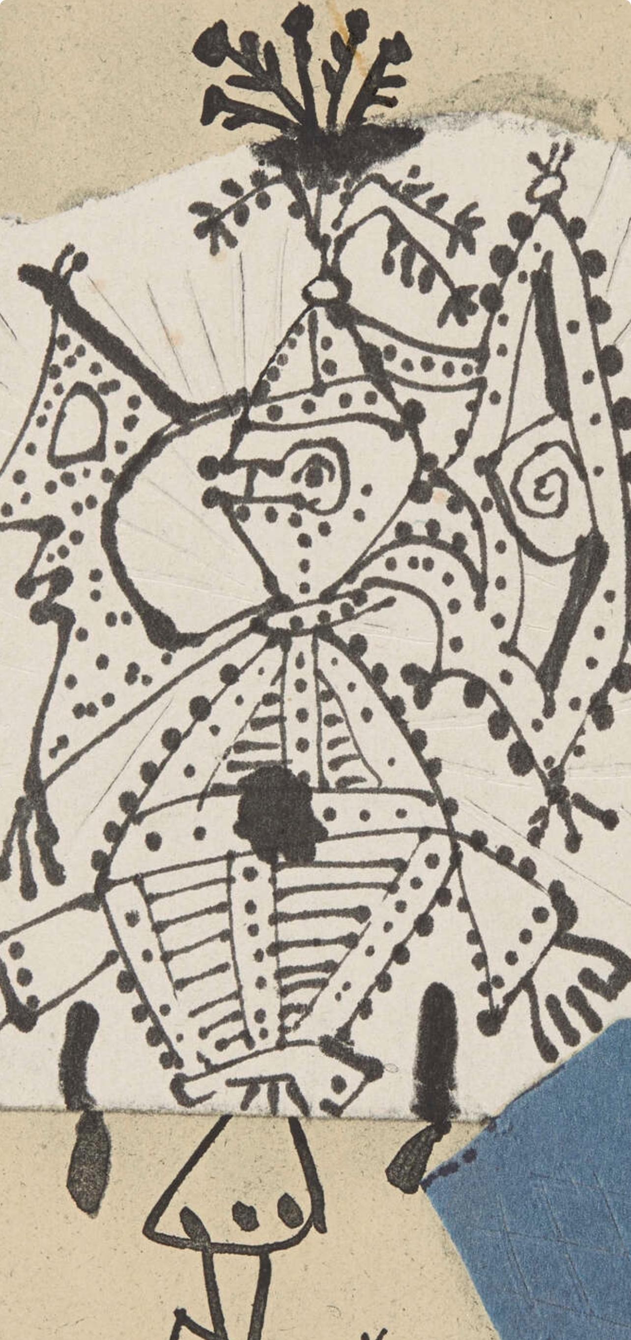 Komposition, Verve: Revue Artistique et Littéraire (Beige), Figurative Print, von Pablo Picasso