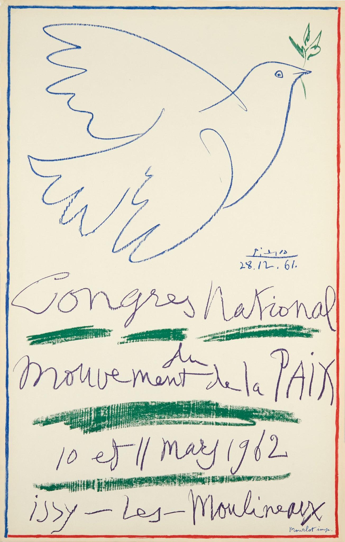 Congreso Nacional del Movimiento de la Paz - Issy-les-Moulineaux - Print de Pablo Picasso
