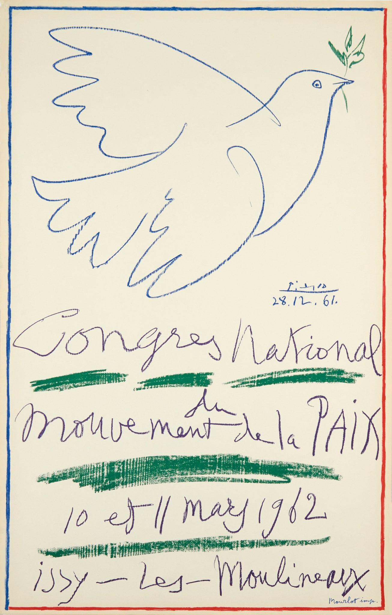 Congres National du Mouvement de la Paix - Issy-les-Moulineaux - Print by Pablo Picasso