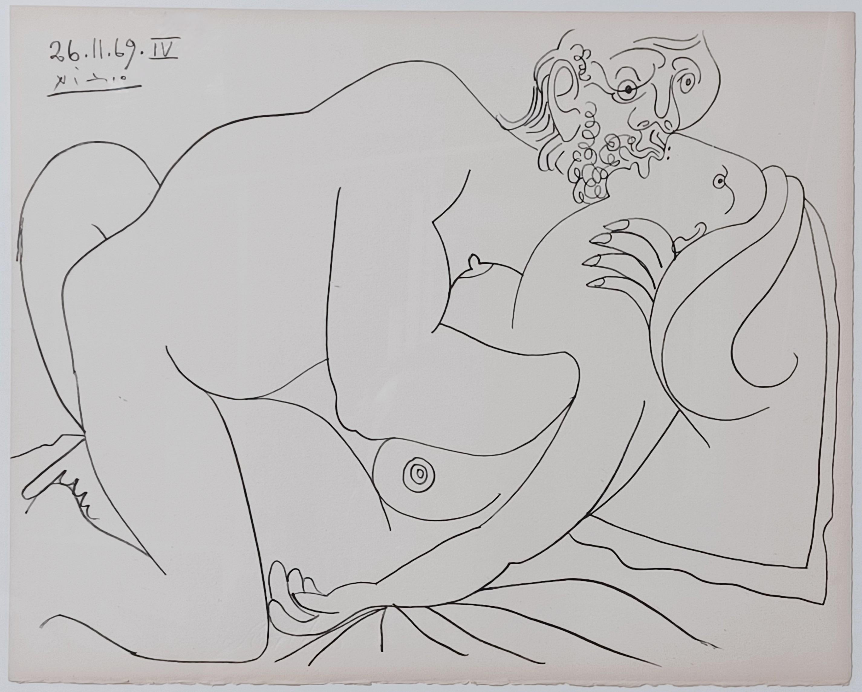 Coppie e nudi femminili IV - Print by Pablo Picasso