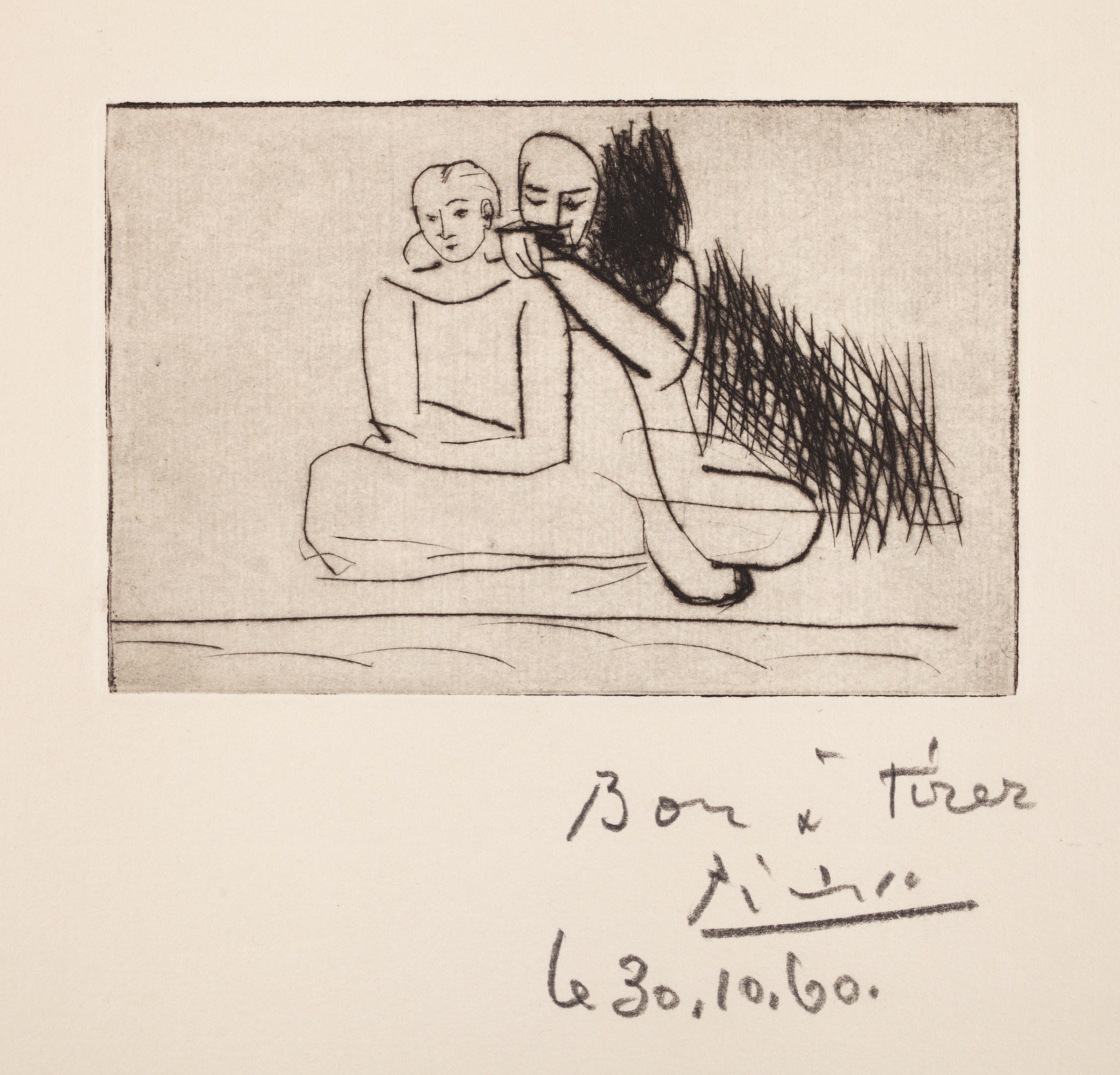 Pablo Picasso Figurative Print - Couple au bord de l’eau Bloch 71