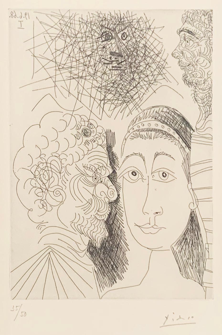 Pablo Picasso Portrait Print - Courtisane