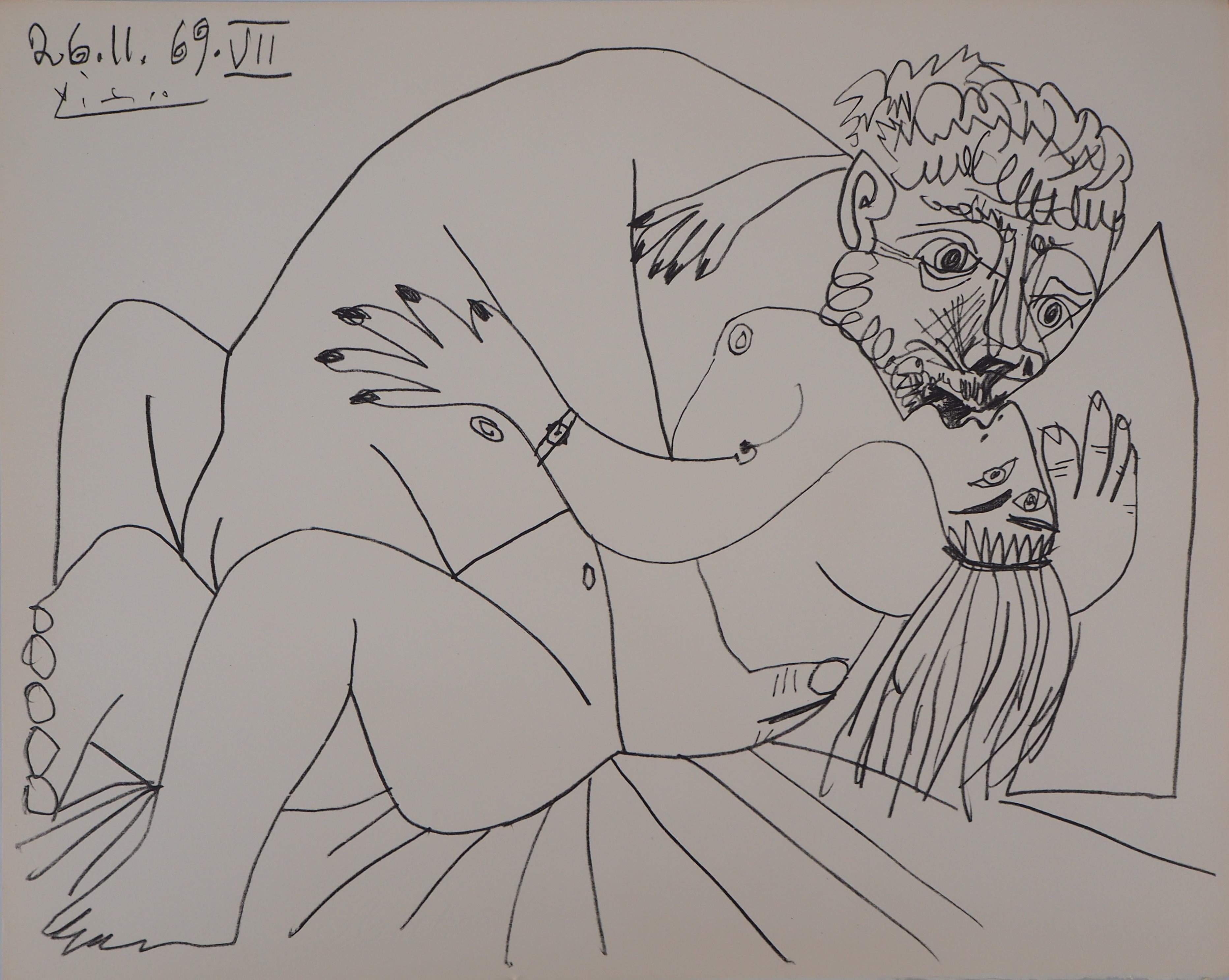 Kiss cubiste - Lithographie (Mourlot 1971)
