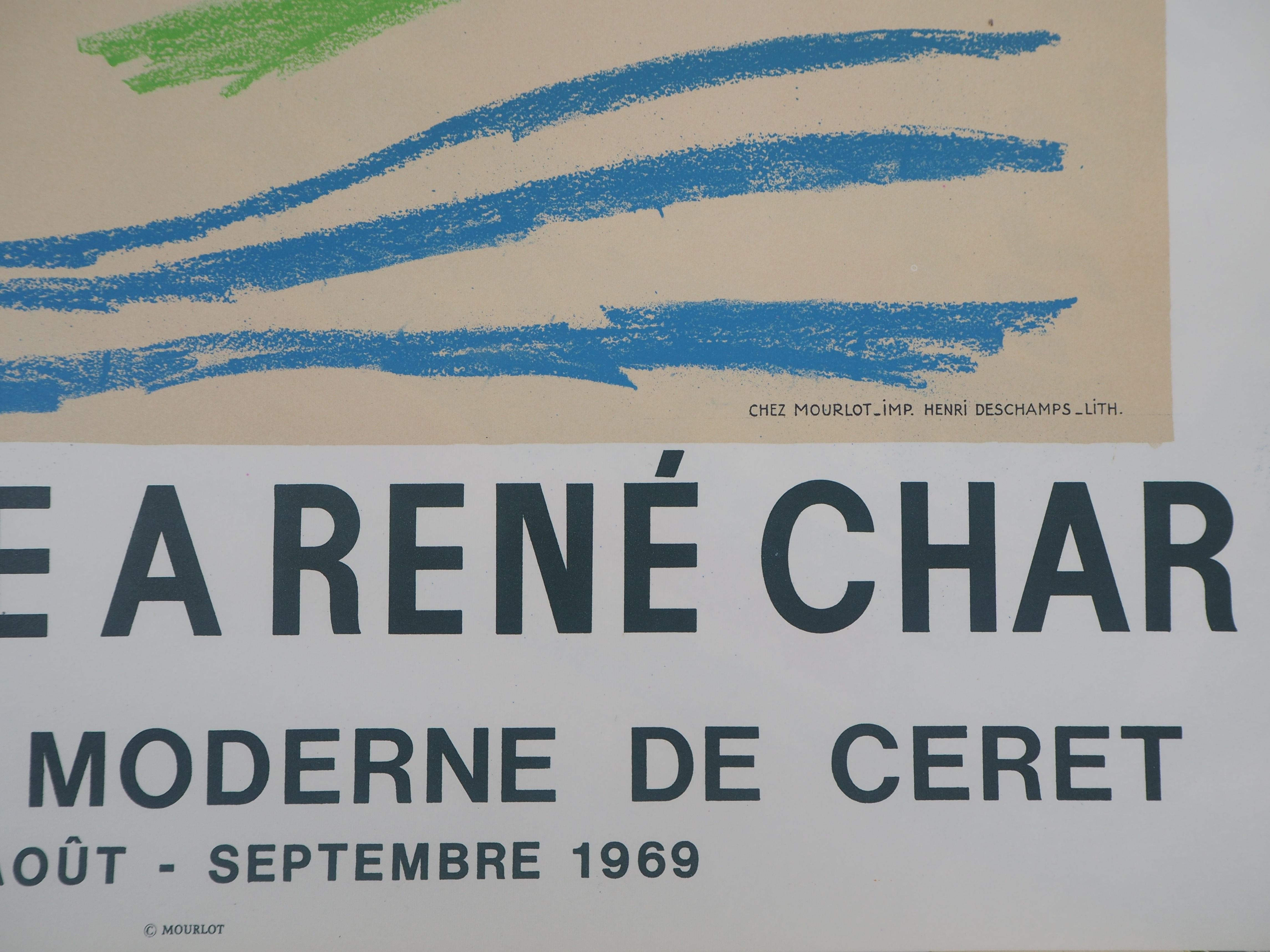 Cubist Portrait (Rene Char, Ceret Museum) - Lithograph Mourlot (Cwiklitzer #291) For Sale 3