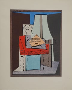 Cubist Still Life with a Guitar - Lithograph - Printed signature (Cramer #15)