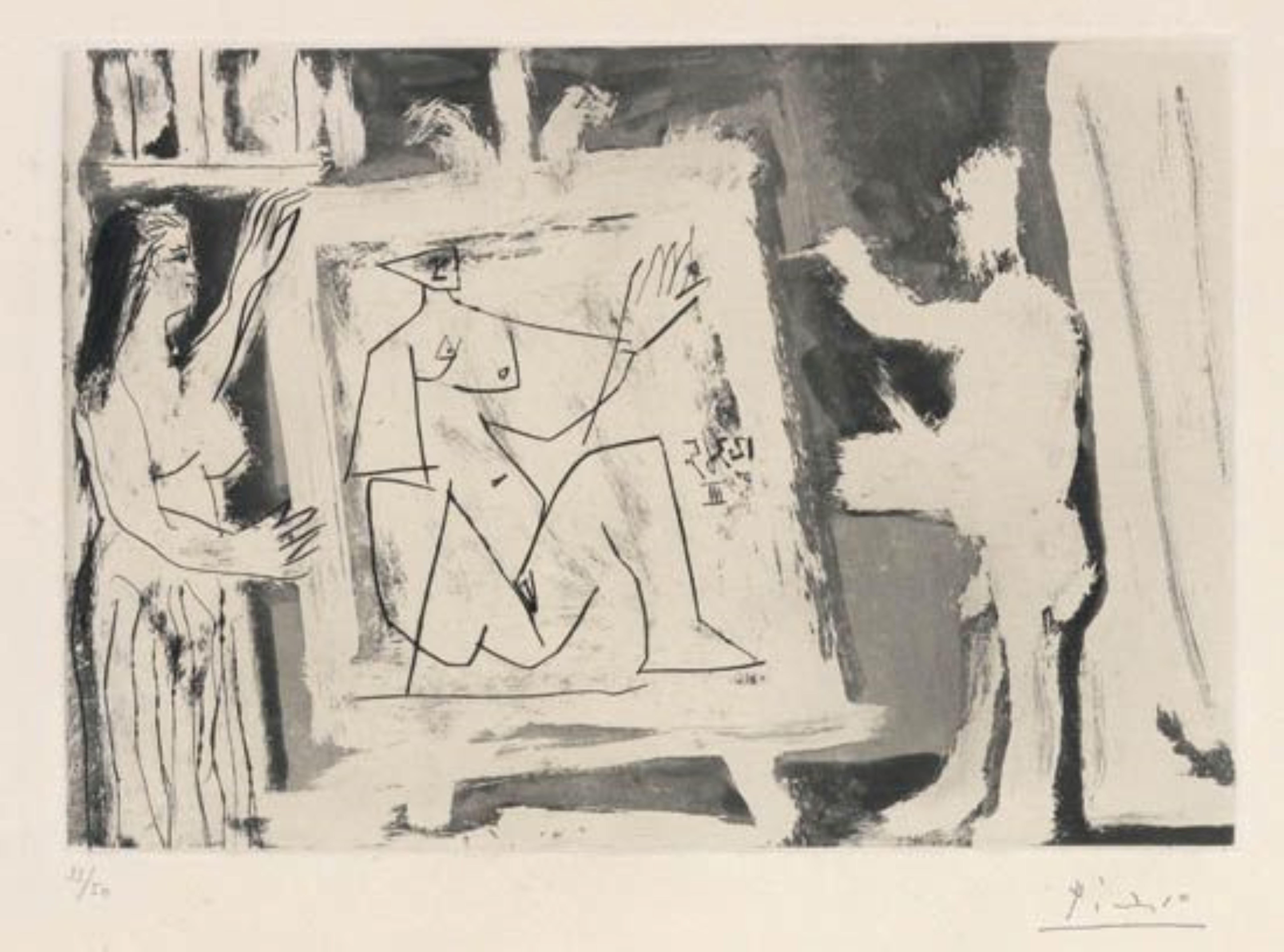 Pablo Picasso Abstract Print - Dans l
Atelier