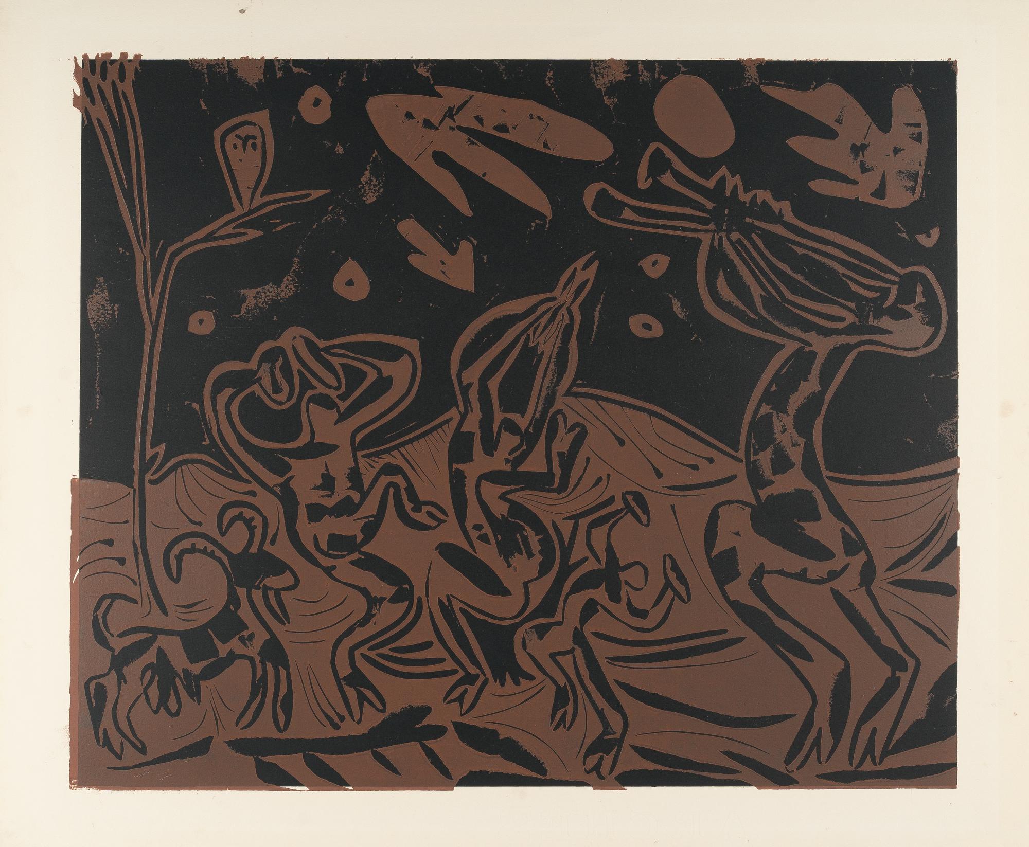 Pablo Picasso Animal Print - Danse nocturne avec un Hibou (Bloch 936)