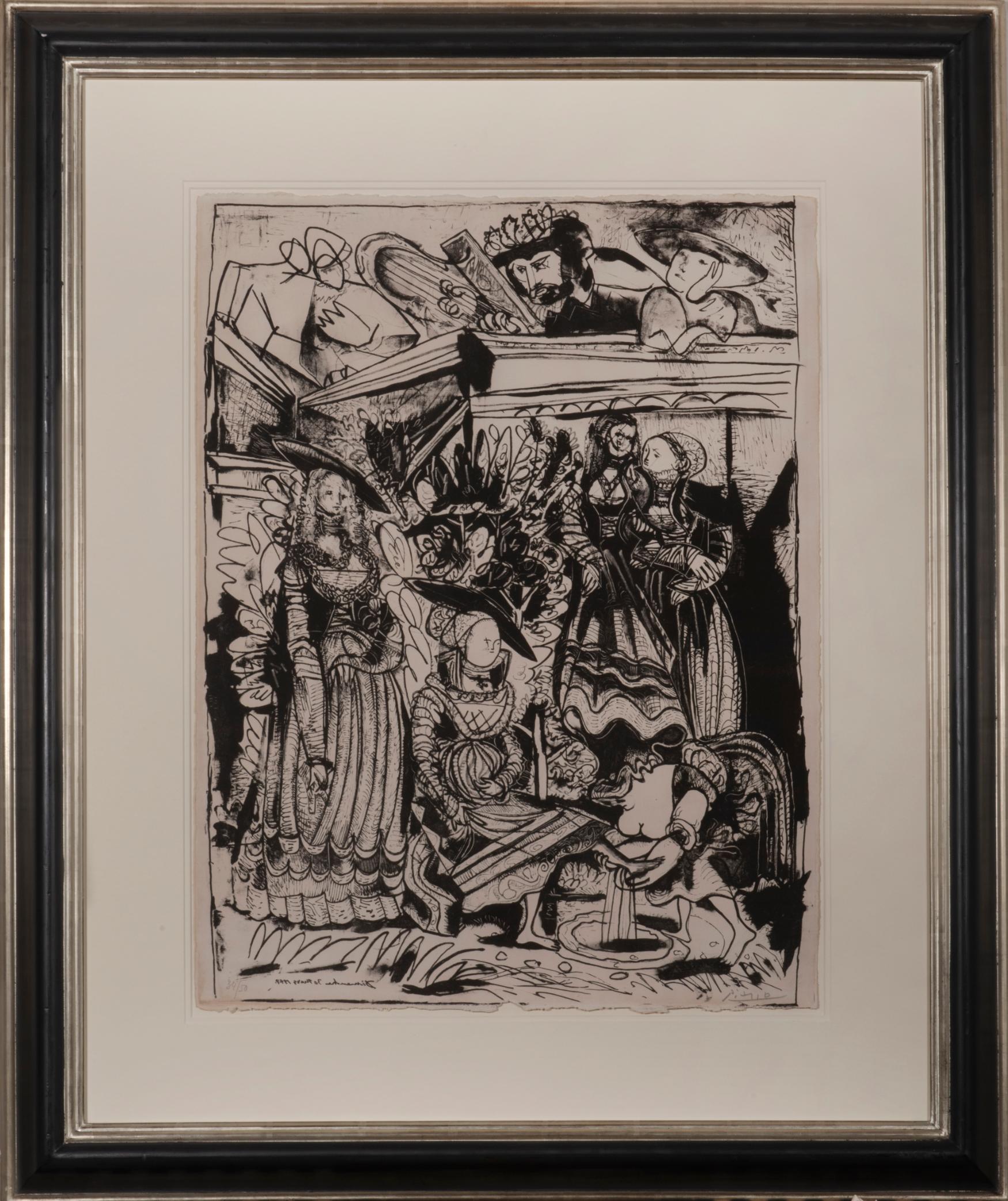 David et Bethsabée (d’après Lucas Cranach) II (David and Bathsheba, After Lucas - Print by Pablo Picasso