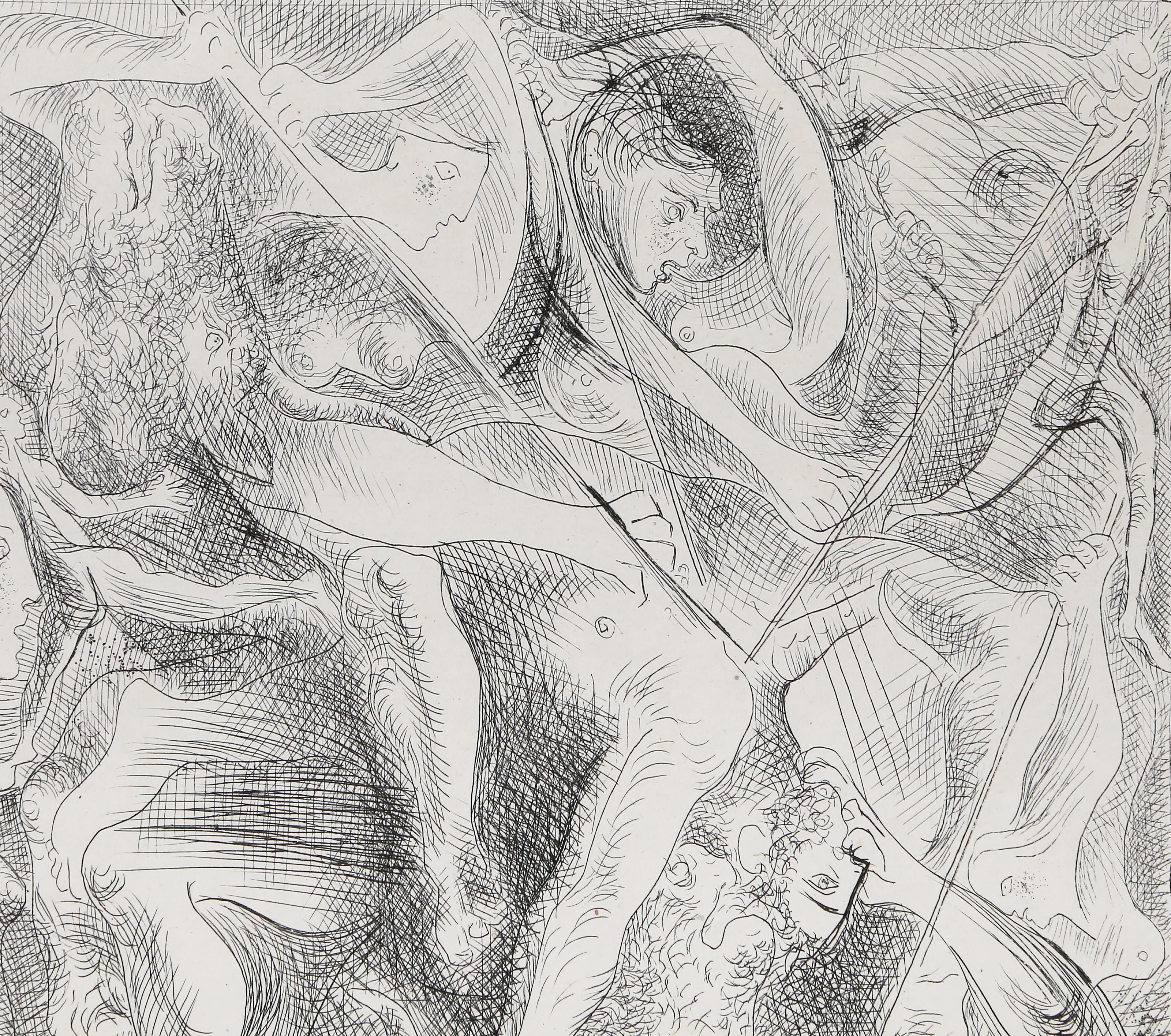 Death of Orpheus, Surrealist Etching by Pablo Picasso For Sale 1