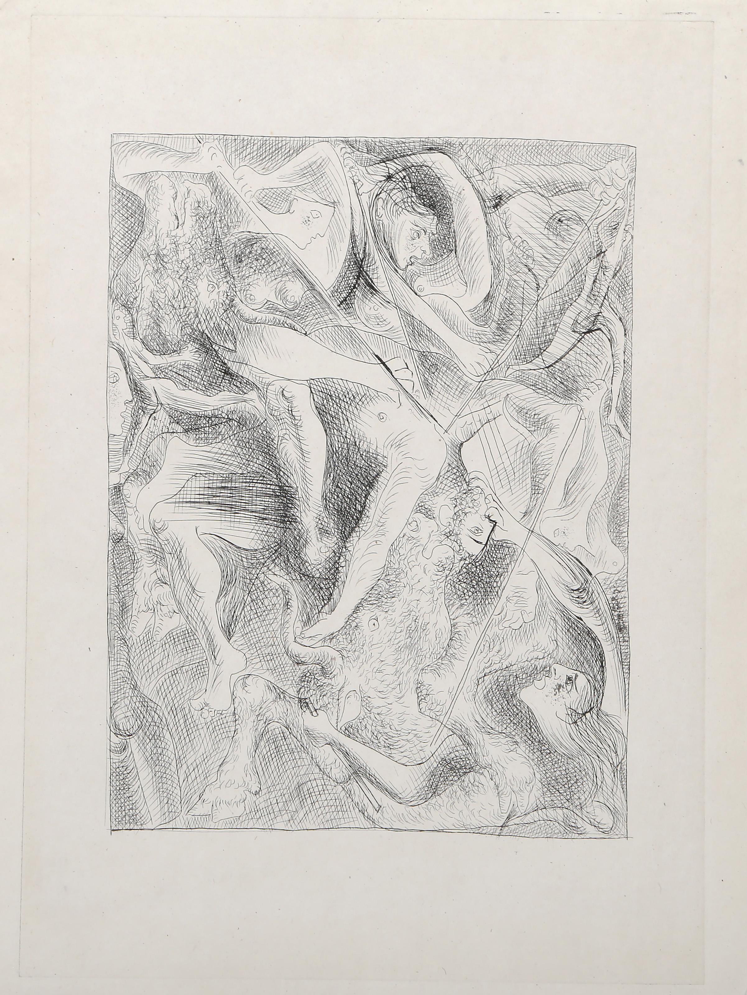 Death of Orpheus, Surrealist Etching by Pablo Picasso For Sale 3
