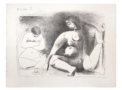 Deux Femmes Accroupies - Lithograph by Pablo Picasso - 1956
