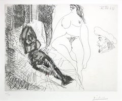 Pablo Picasso, Deux Femmes Avec Voyeur from 347 Series, etching