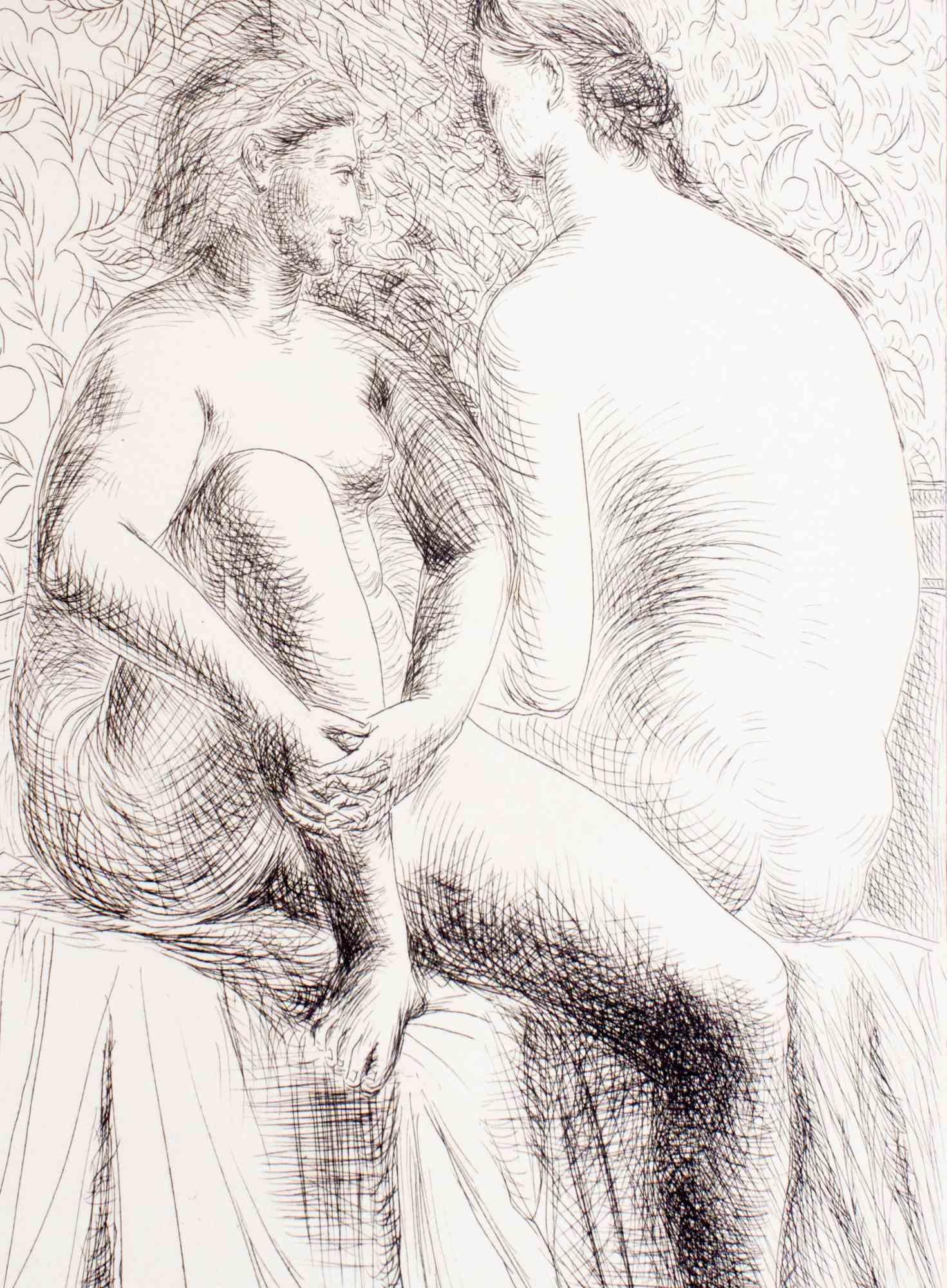 Deux Femmes Nues - Etching by Pablo Picasso - 1930 For Sale 1