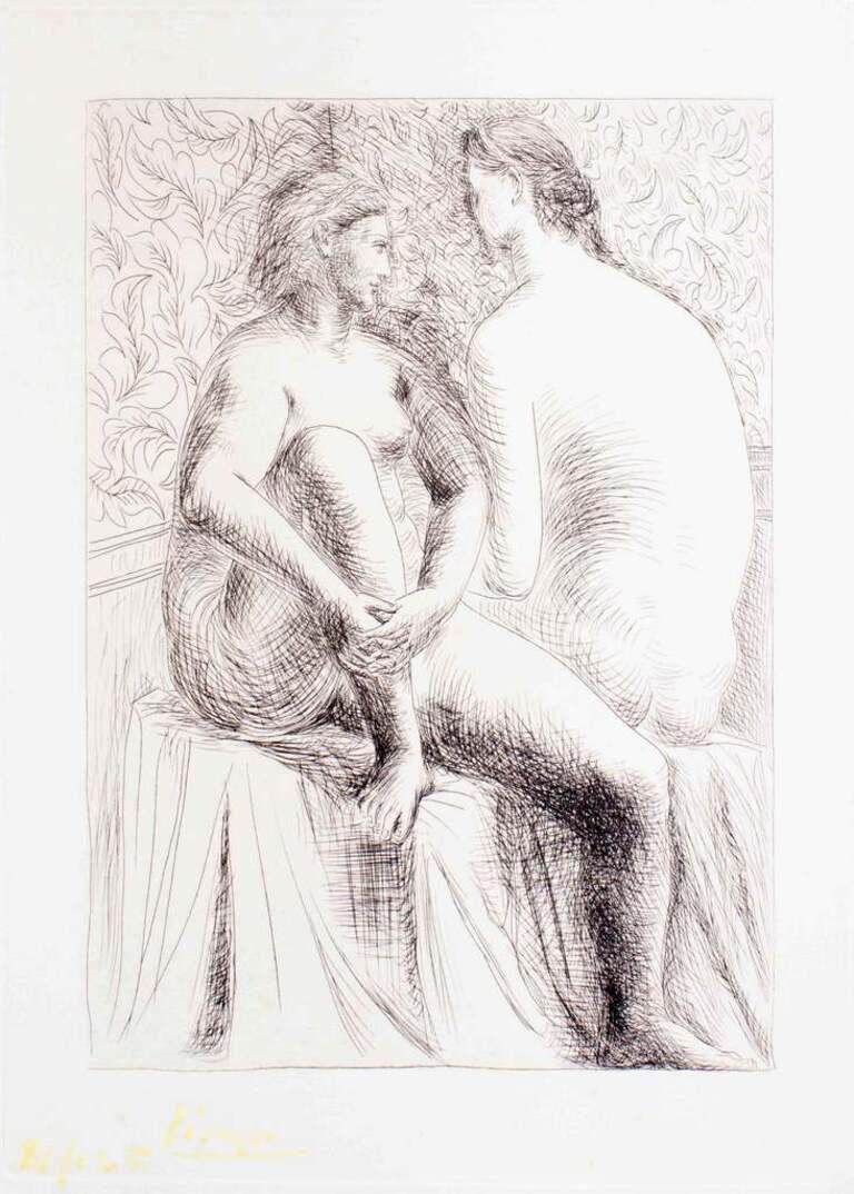 Deux Femmes Nues - eau-forte de Pablo Picasso - 1930