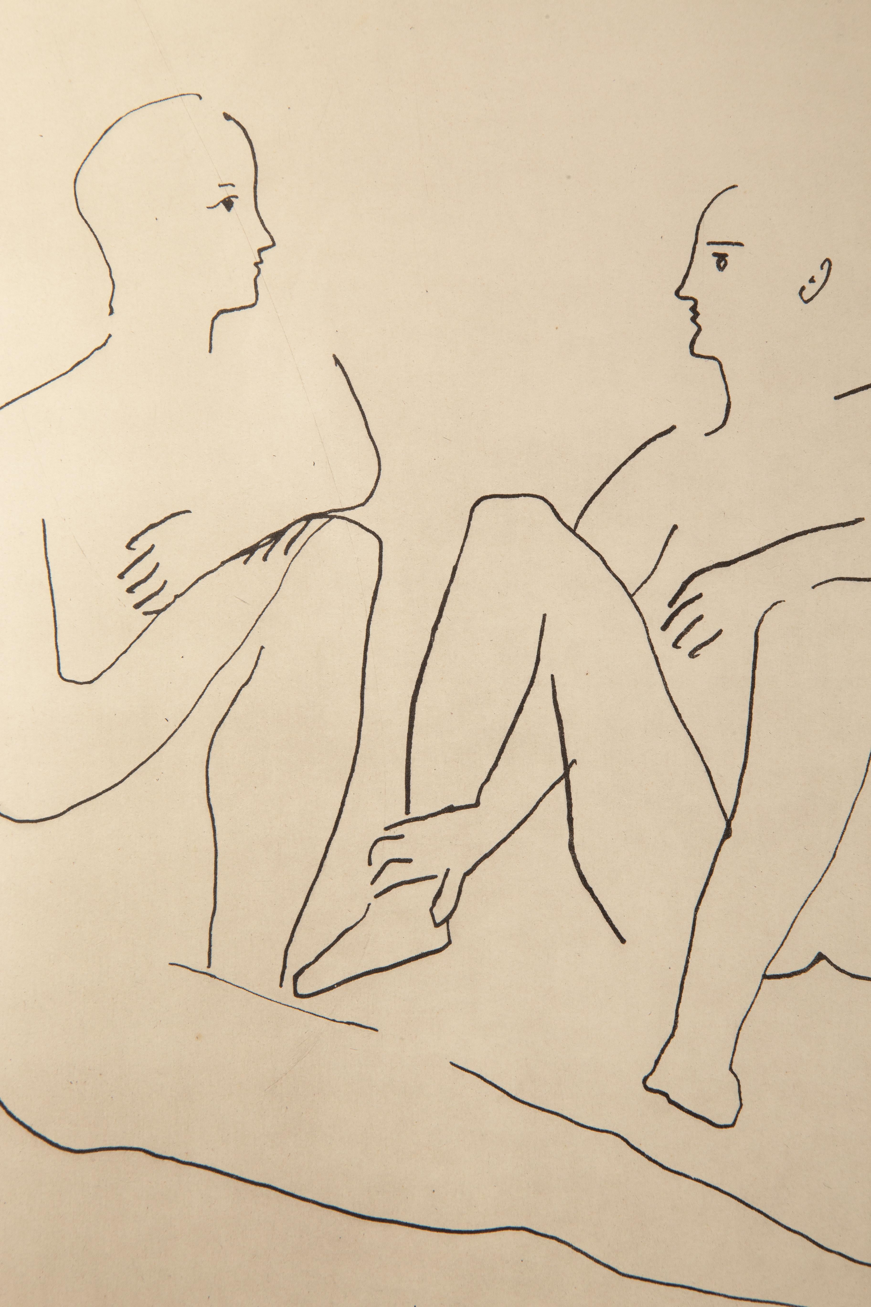 Deux Figures da Grace et Mouvement, acquaforte di Pablo Picasso 1943 2