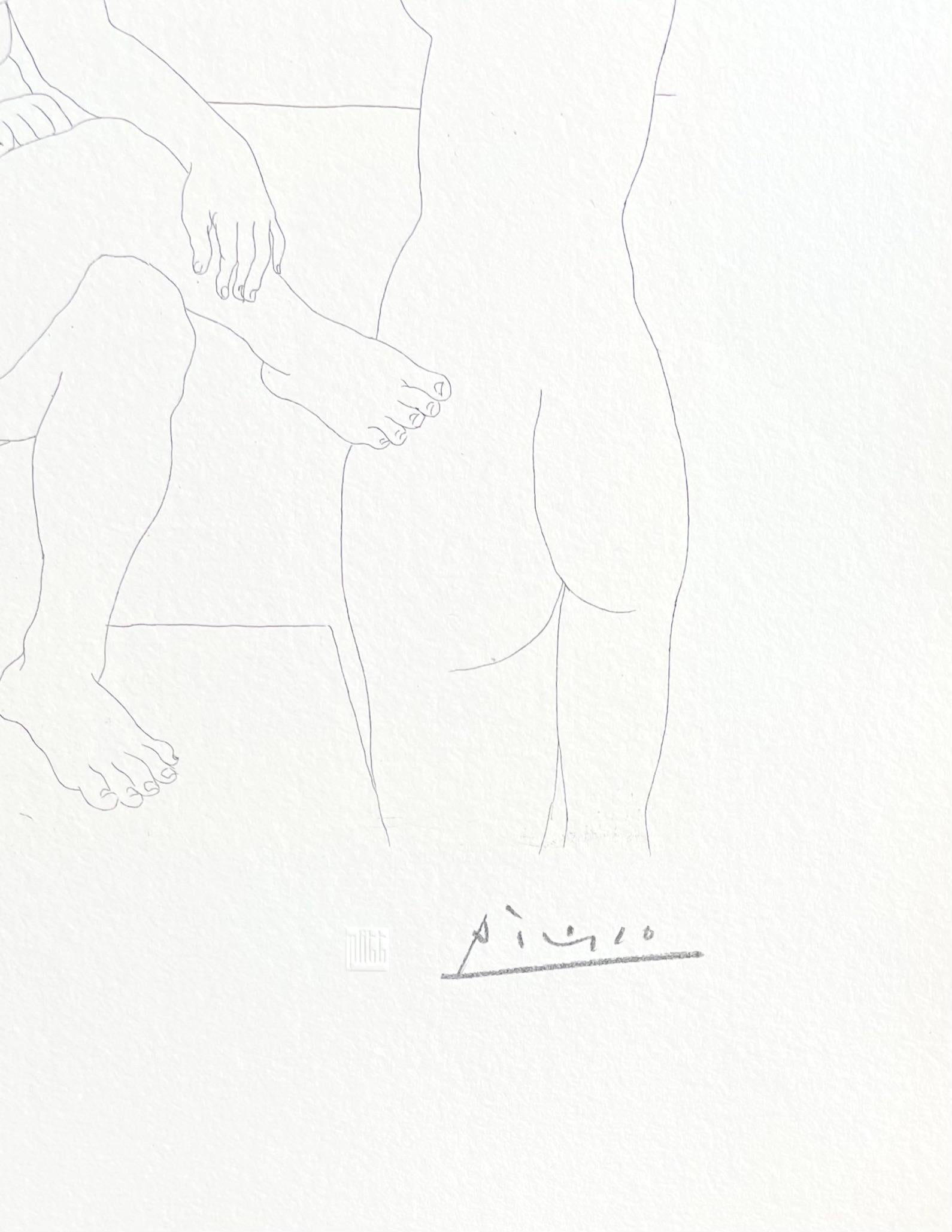 Picasso, Deux Modèles se regardant (nach) (Kubismus), Print, von Pablo Picasso