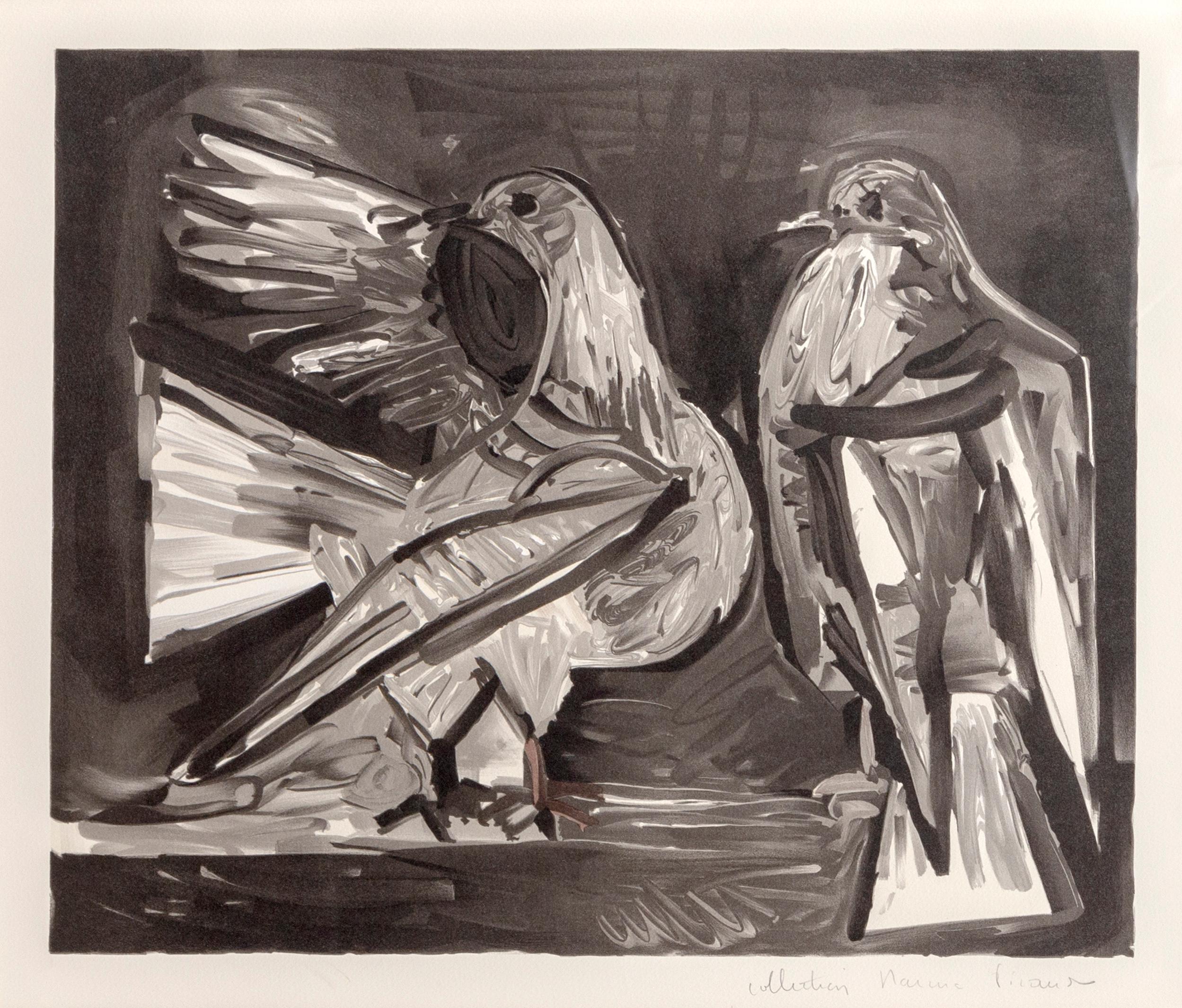 Kubistische Lithographie Deux Pigeons von Pablo Picasso im Angebot 1