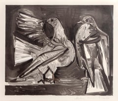 Deux Pigeons, Cubist Lithograph after Pablo Picasso