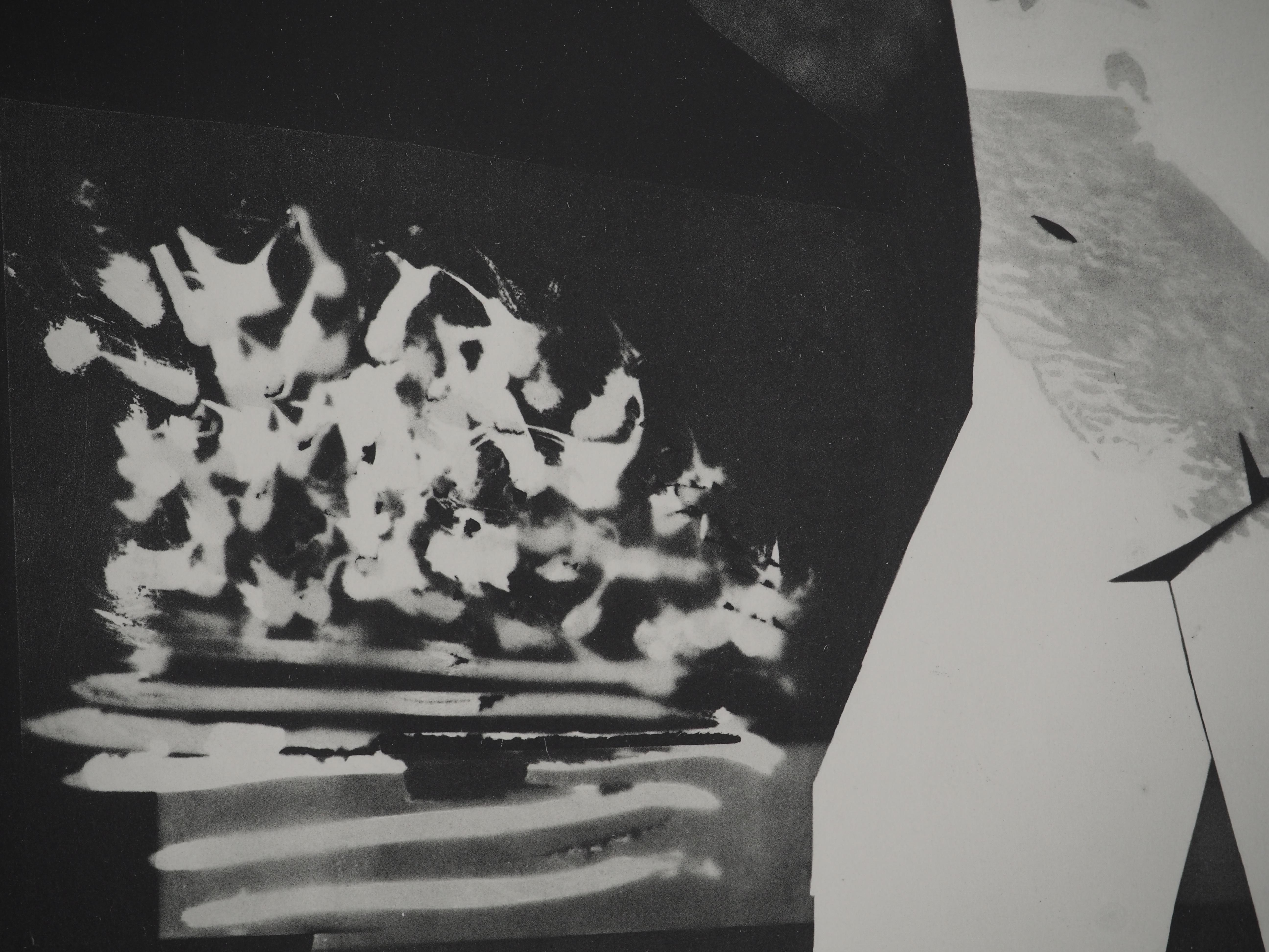 Diurnes : Birdman - Original Collotype und Schablone (Cramer #115) (Schwarz), Figurative Print, von Pablo Picasso
