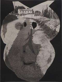 Vintage Diurnes: Human Shadow on The Road - Original Collotype and Stencil (Cramer#115)
