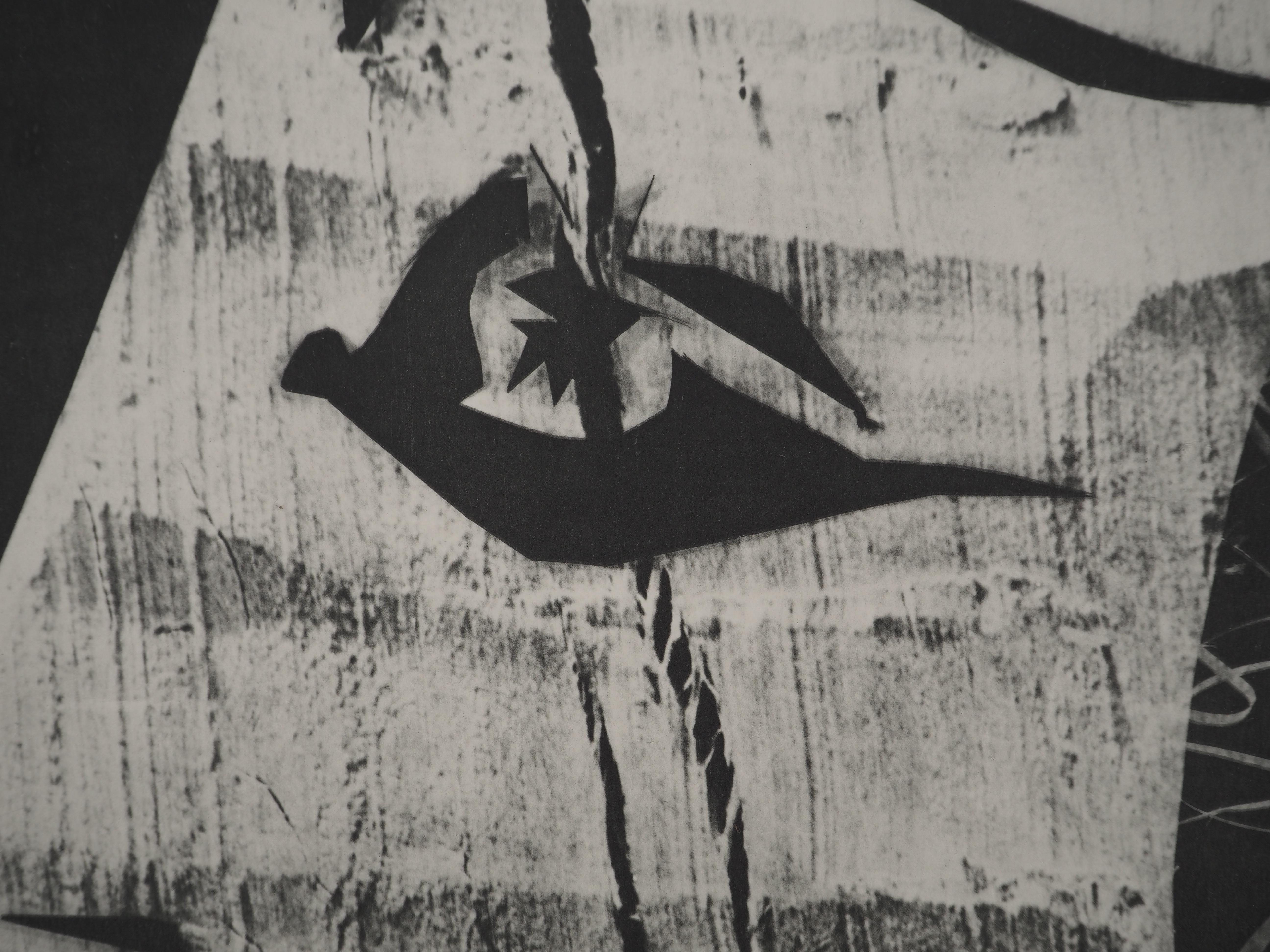 Diurnes: Jacqueline's Eye View - Original Collotype und Schablone (Cramer #115) (Schwarz), Figurative Print, von Pablo Picasso