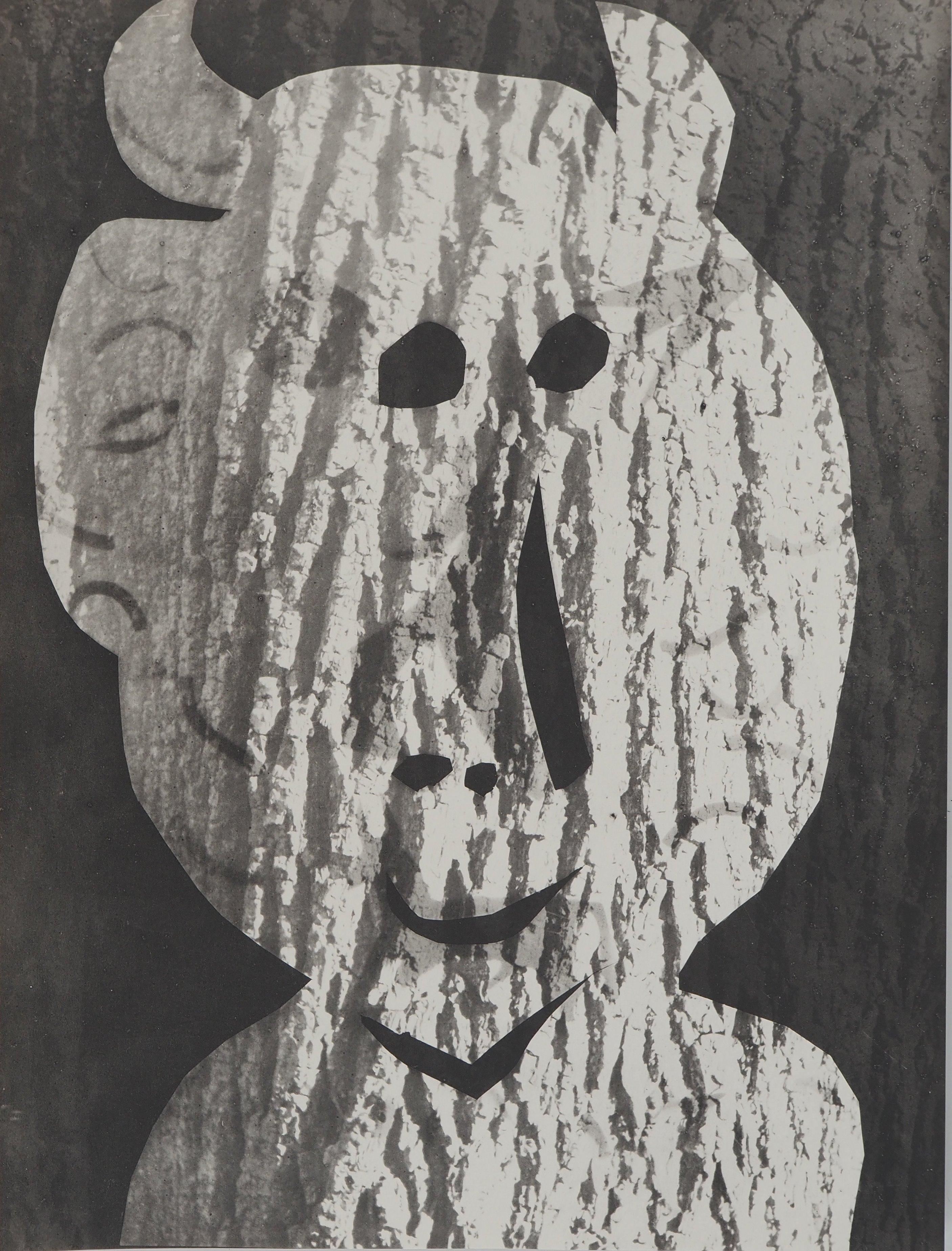 Pablo Picasso Figurative Print – Diurnes: Mann aus einem Stück Holz – Original Collotype und Schablone (Cramer #115)