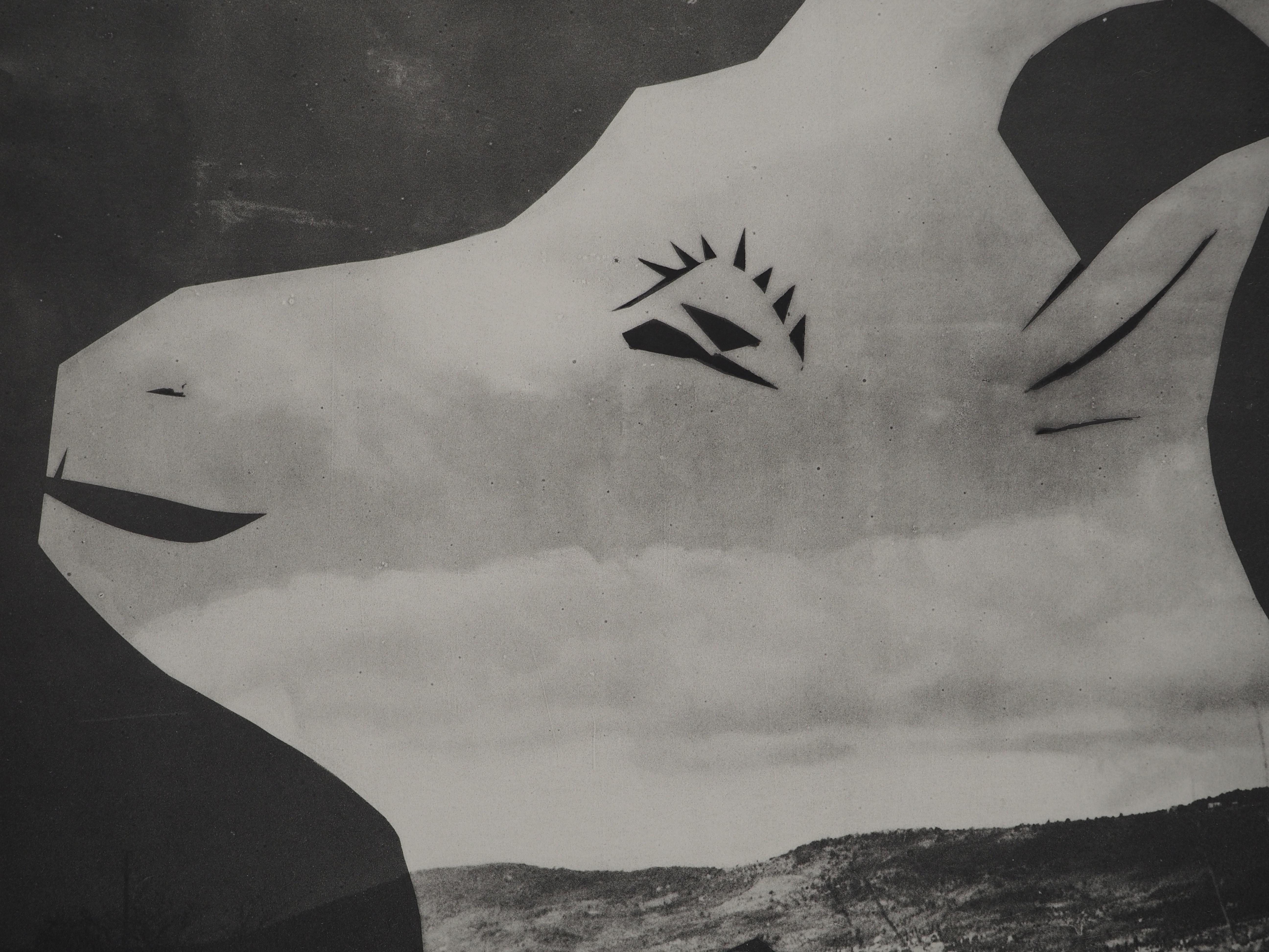 Diurnes: The Goat in a Mountain - Original Lichtdruck und Schablone (Cramer #115) – Print von Pablo Picasso