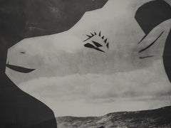 Diurnes: The Goat in a Mountain - Original Collotype and Stencil (Cramer #115)