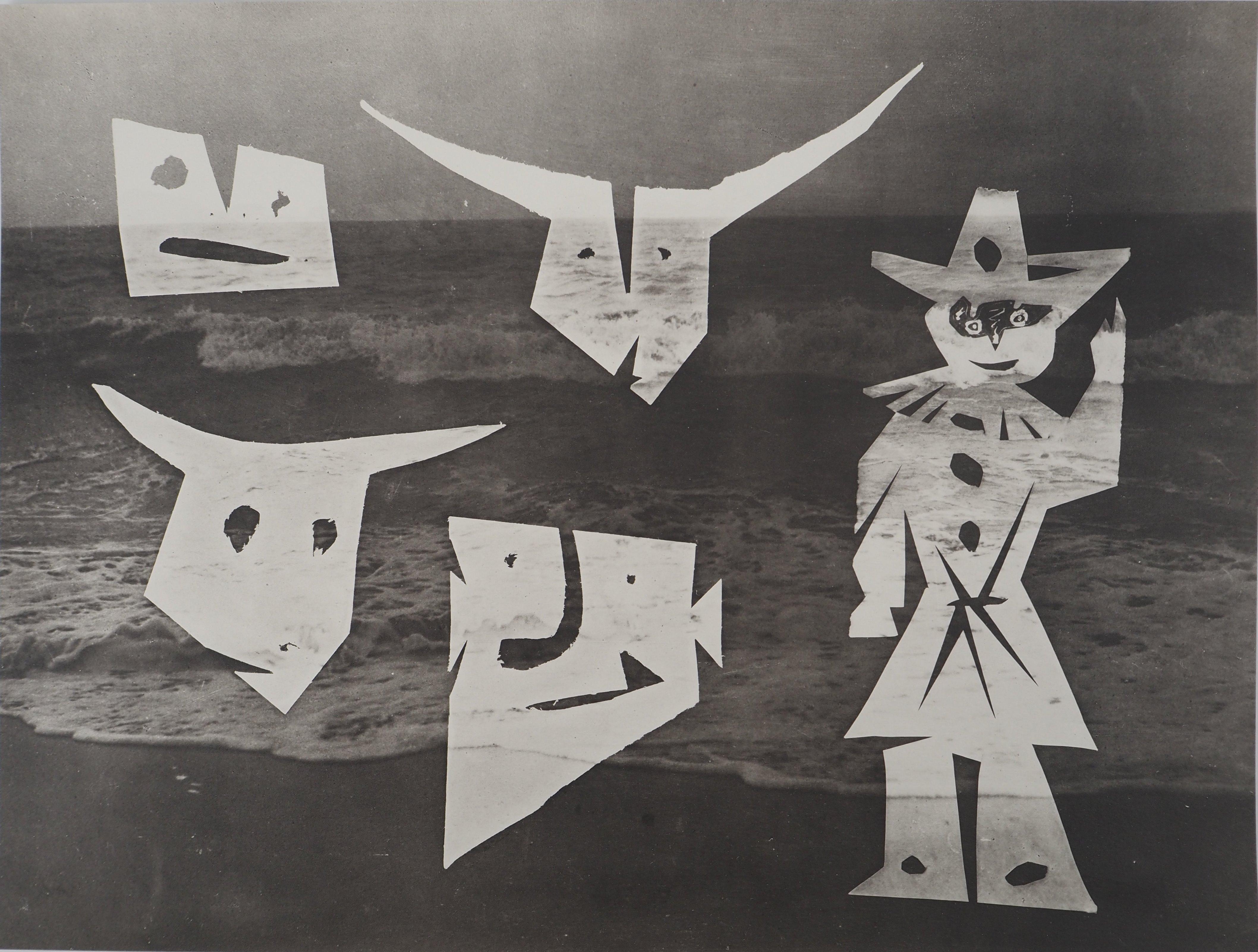 Diurnes : Toros and Magician - Original Collotype and Stencil (Cramer #115)