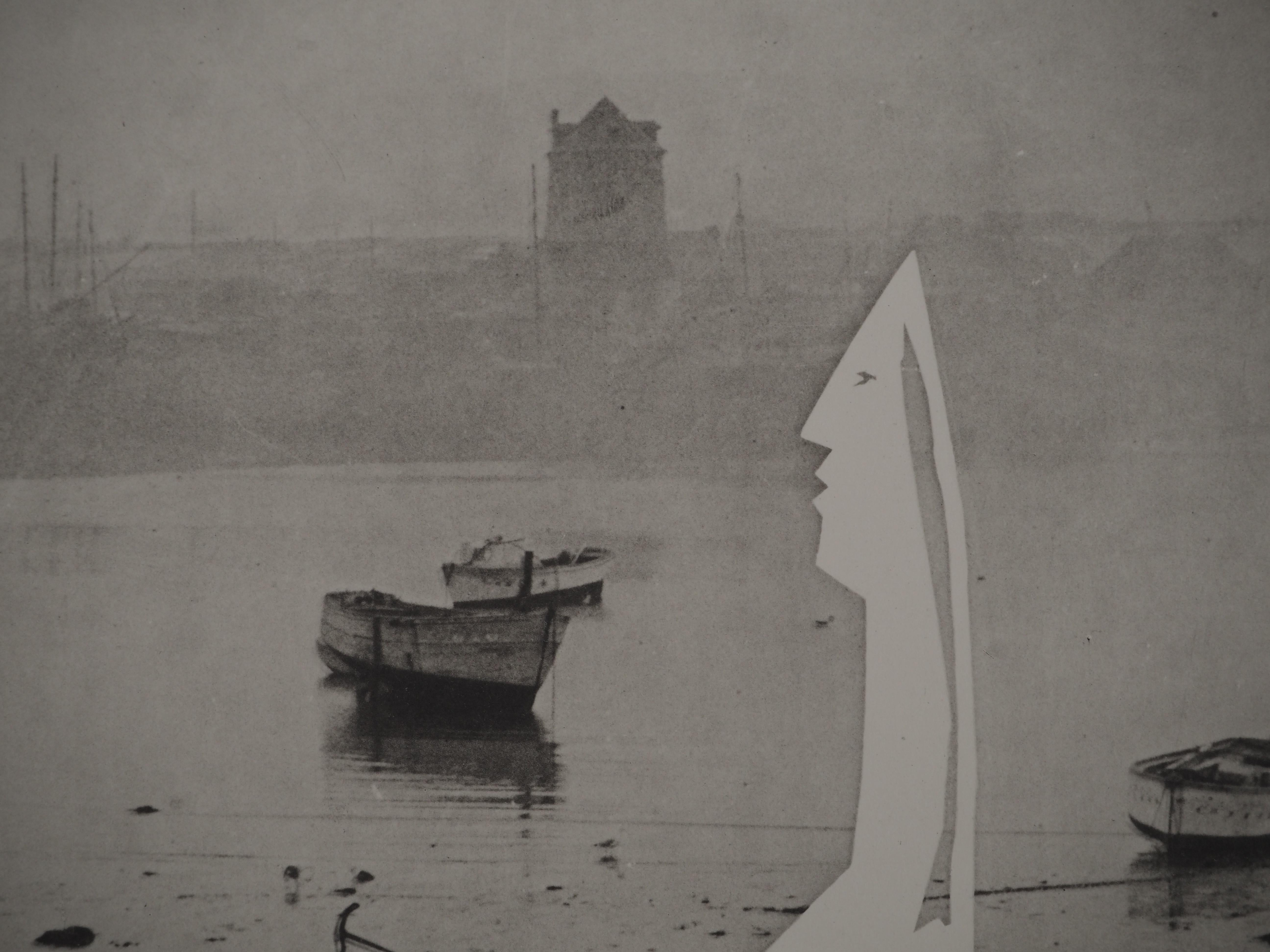 Diurnes : Donna in riva al mare - Collotype originale e stencil (Cramer #115) - Figurative Print Grigio di Pablo Picasso