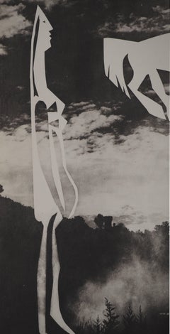 Diurnes : Woman with Horse - Original Collotype and Stencil (Cramer #115)