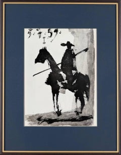Don Quichotte, lithographie, contemporaine, 1961, encadrée, excellent état