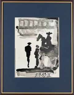 Don Quijote, Lithografie, Moderne, 1961, gerahmt, sehr guter Zustand