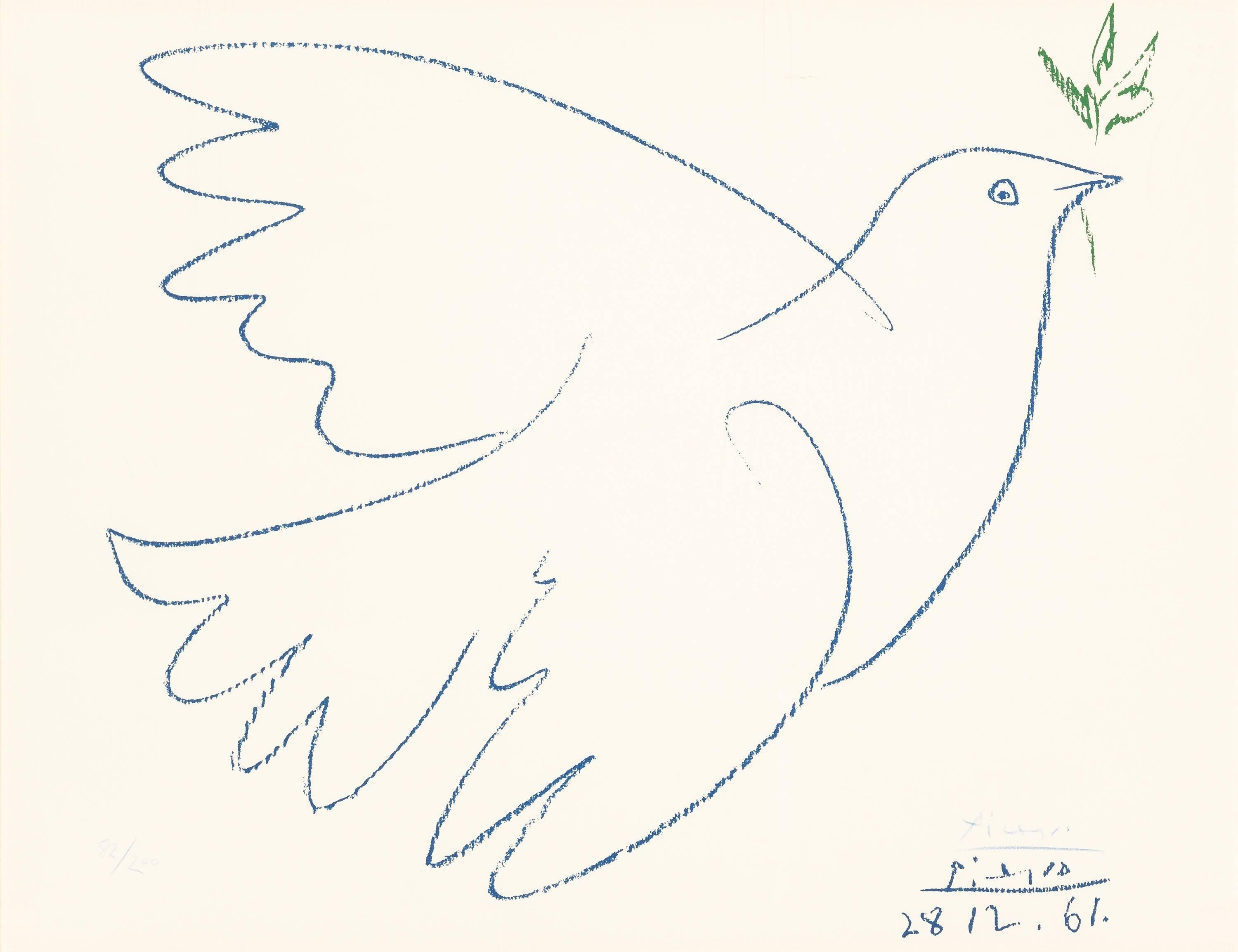 (after) Pablo Picasso Animal Print - Dove of Peace