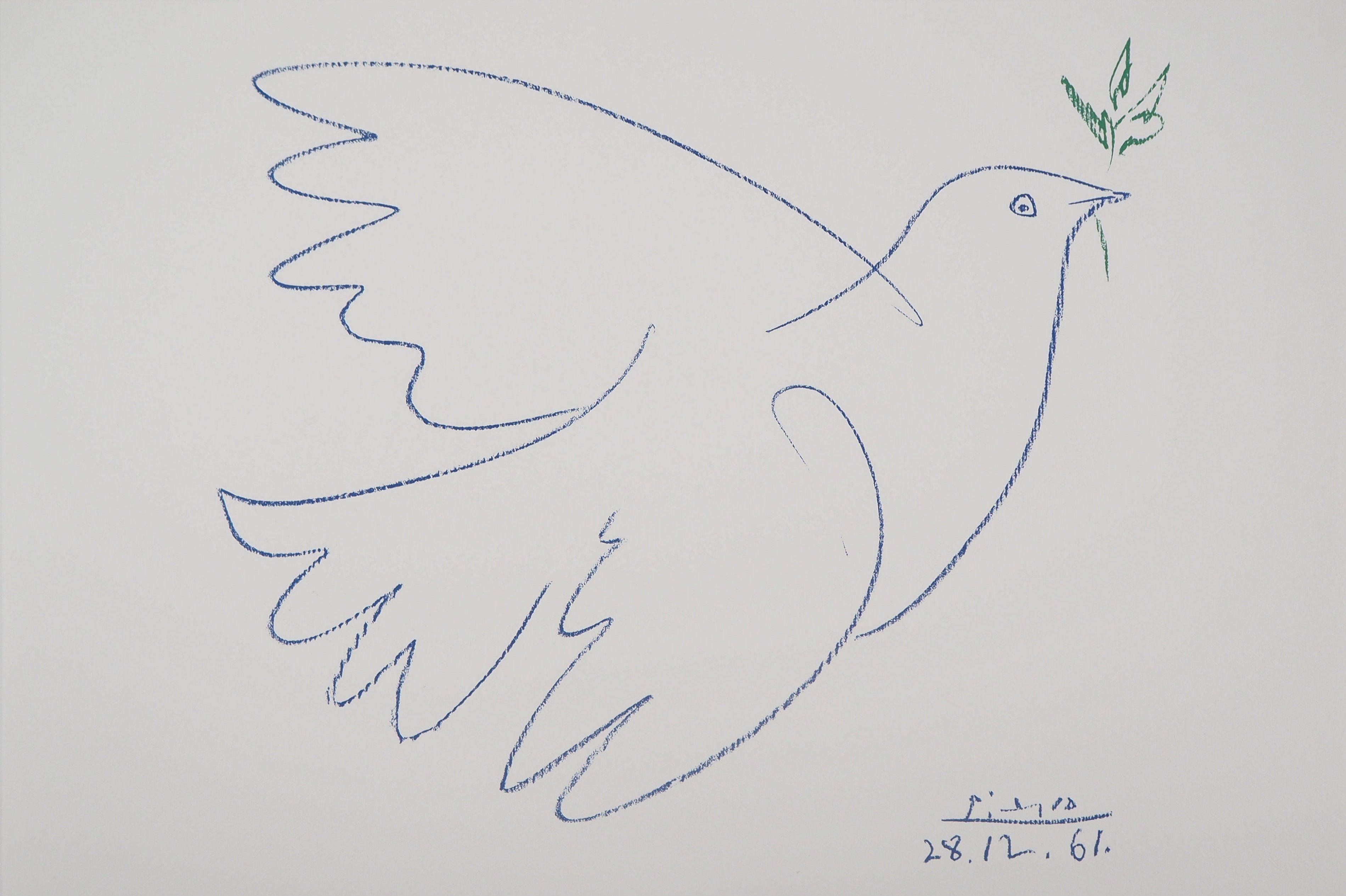 Pablo Picasso Animal Print – Taube des Friedens – Lithographie