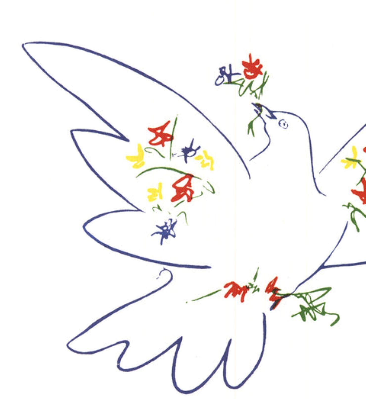 Dove With Flowers By Pablo Picasso For Sale 2