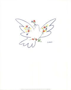 Pablo Picasso - Dove With Flowers By Pablo Picasso Dove With Flowers By Pablo Picasso