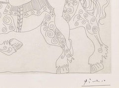 Dressage au Cirque - Etching by Pablo Picasso - 1970