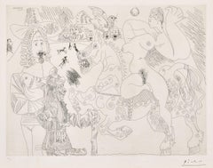 Vintage Dressage au Cirque - Etching by Pablo Picasso - 1970