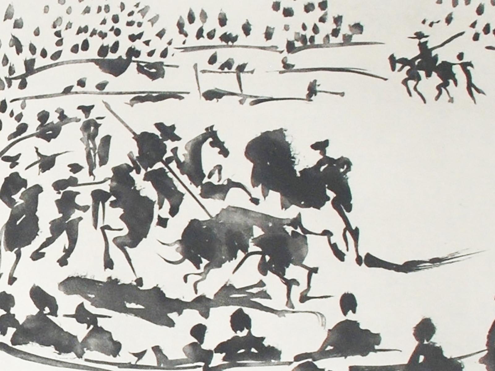 El Picador Obligando al Toro con su Pica (The Horseman Forcing the Bull) - Print by Pablo Picasso