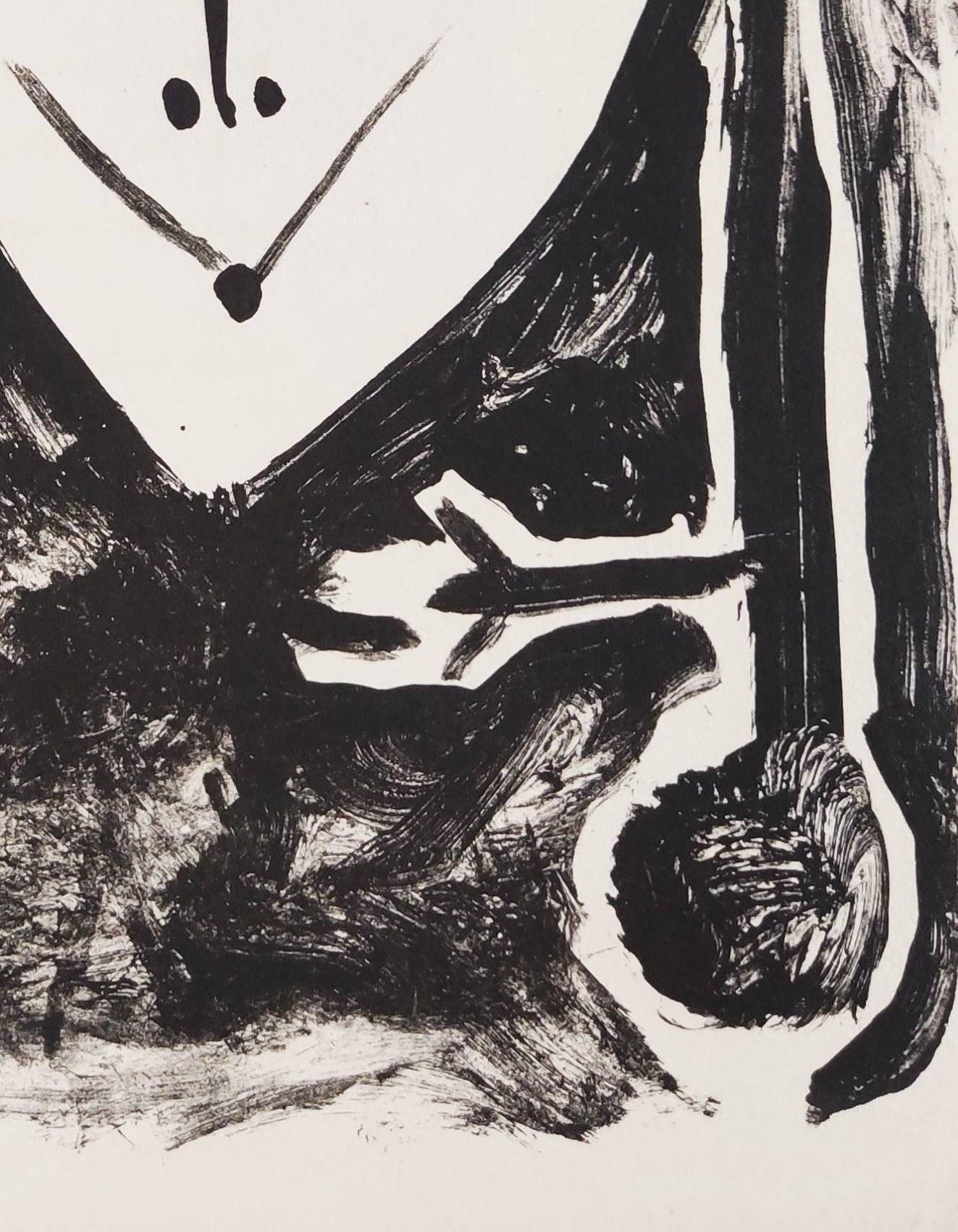 Pablo Picasso (1881-1973) - Élégie d'Ihpetonga, Masks of Ashes, Planche II

Lithograph from 1949.

A copy from a limited edition of 16/64 (photocopy of the colophon is included).

Only 55 copies were designed for sale.

On hand-made Fabriano
