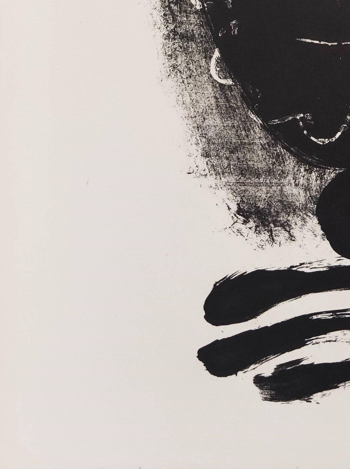 Élégie d'Ihpetonga, Masks of Ashes, Planche IV - Gray Print by Pablo Picasso